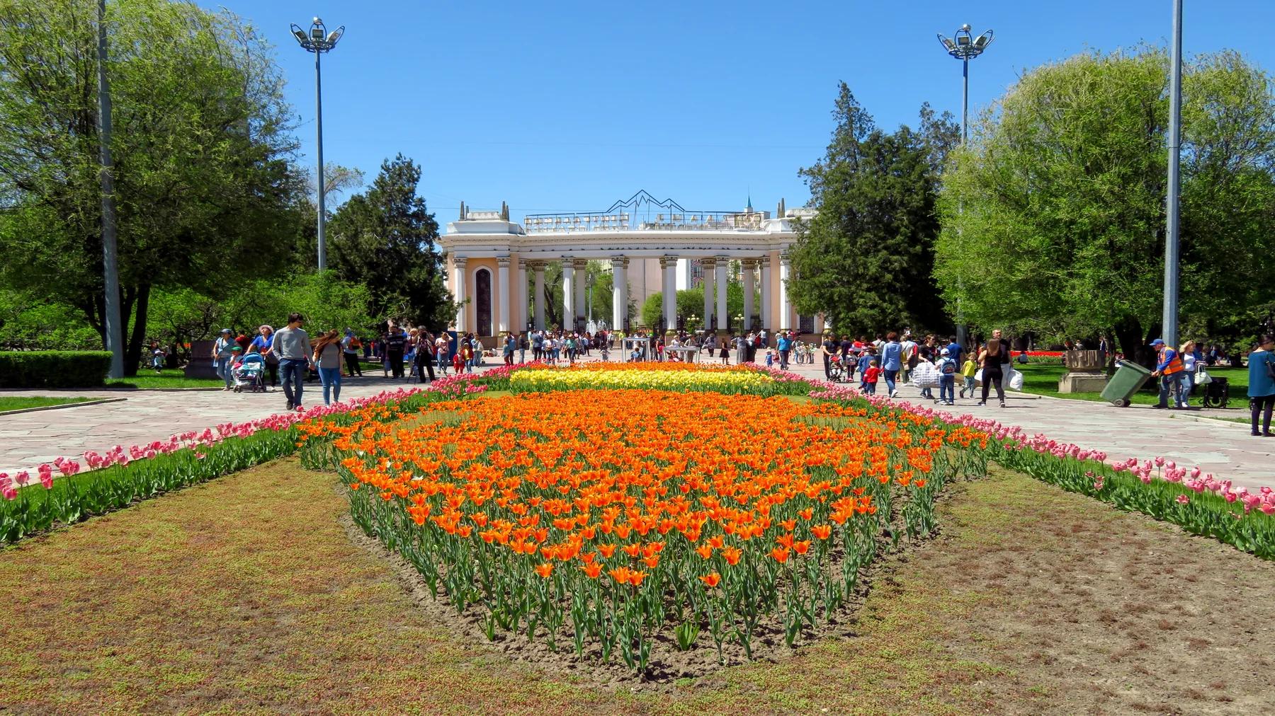 Central park in Almaty, Kazakhstan