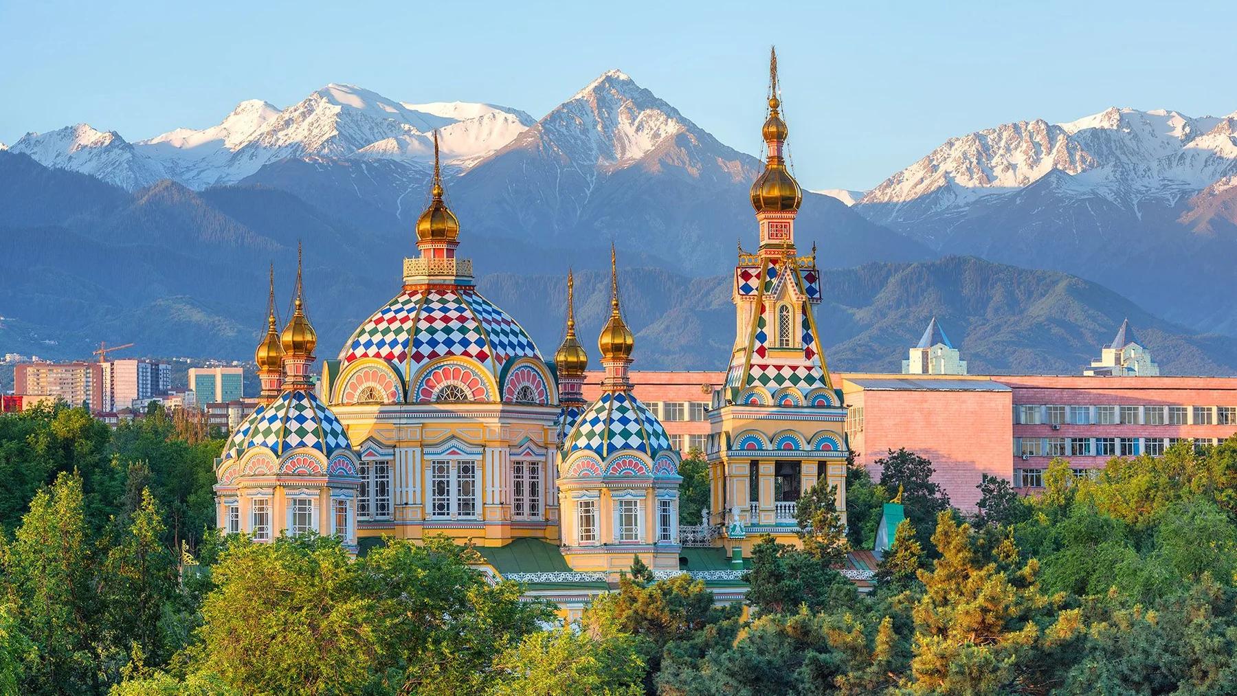 Ascension Cathedral (Zenkov cathedral) in Panfilov Park, Almaty, Kazakhstan