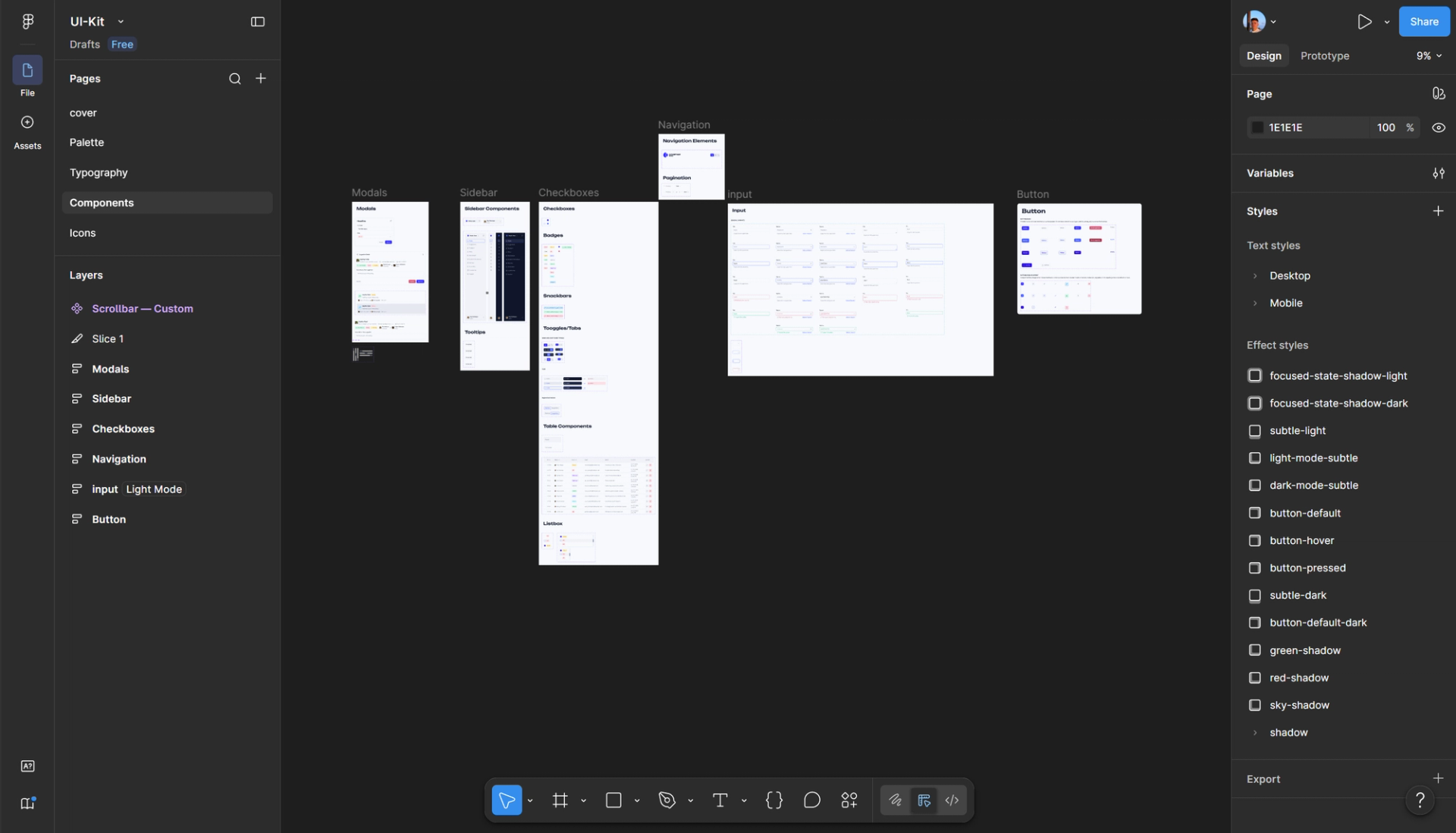 Component system — the reusable interface elements behind the admin panel
