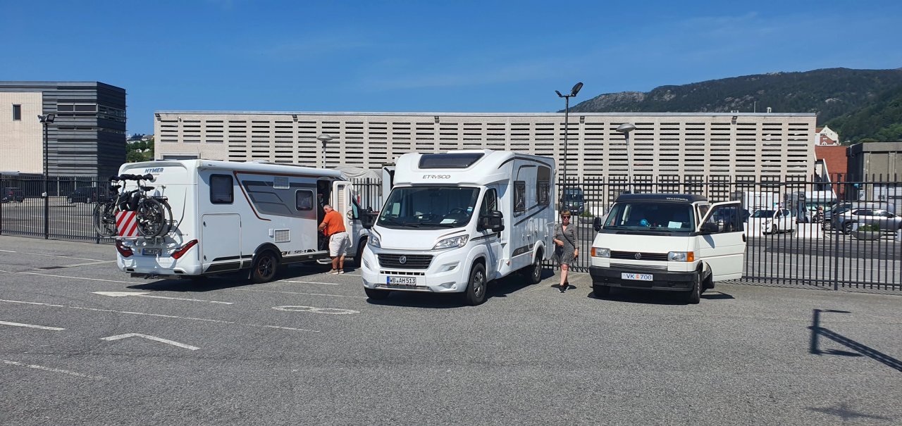 The Port og Bergen offers extended dayparking for motorhomes
