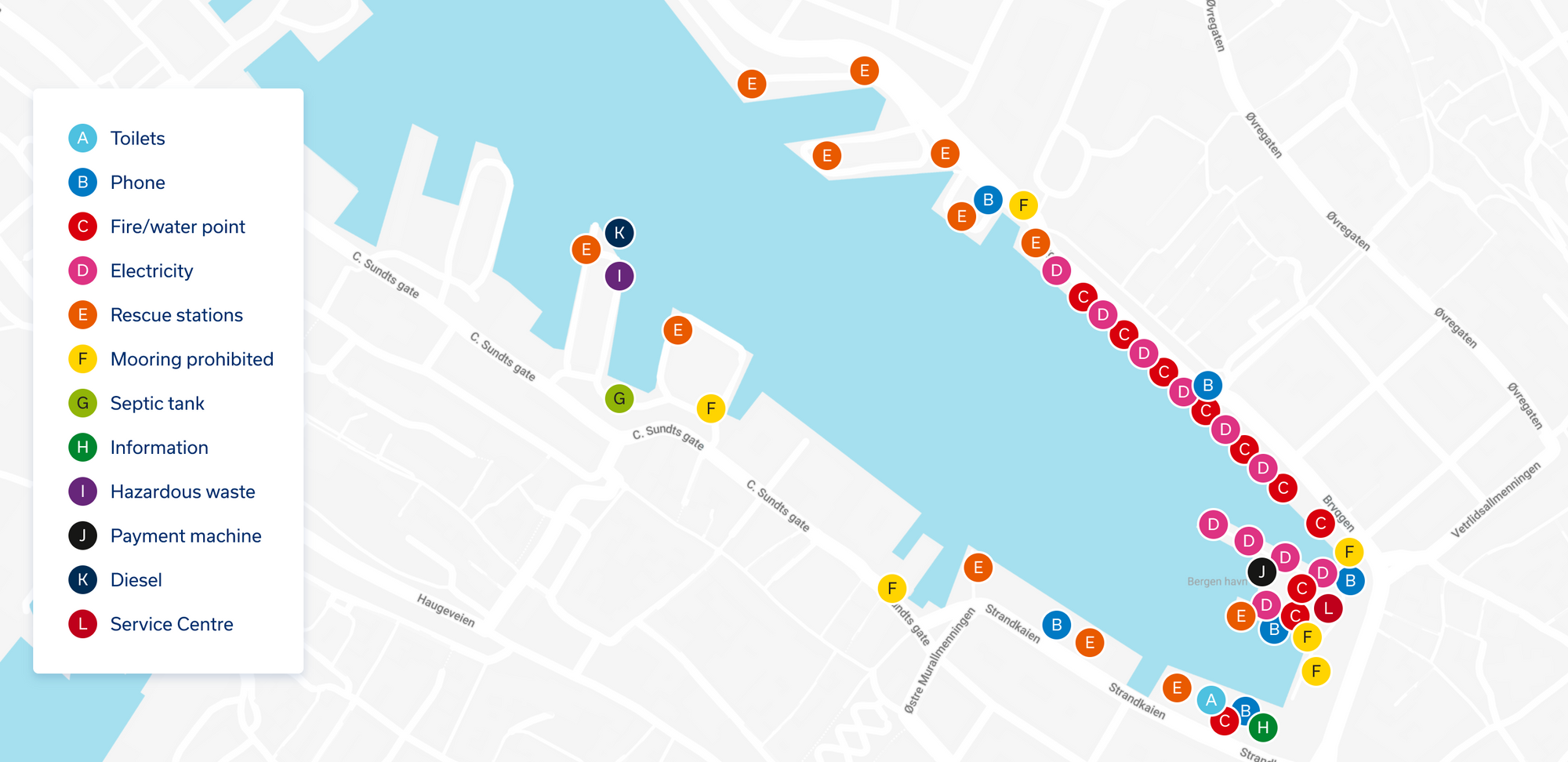 Map over chosen dock