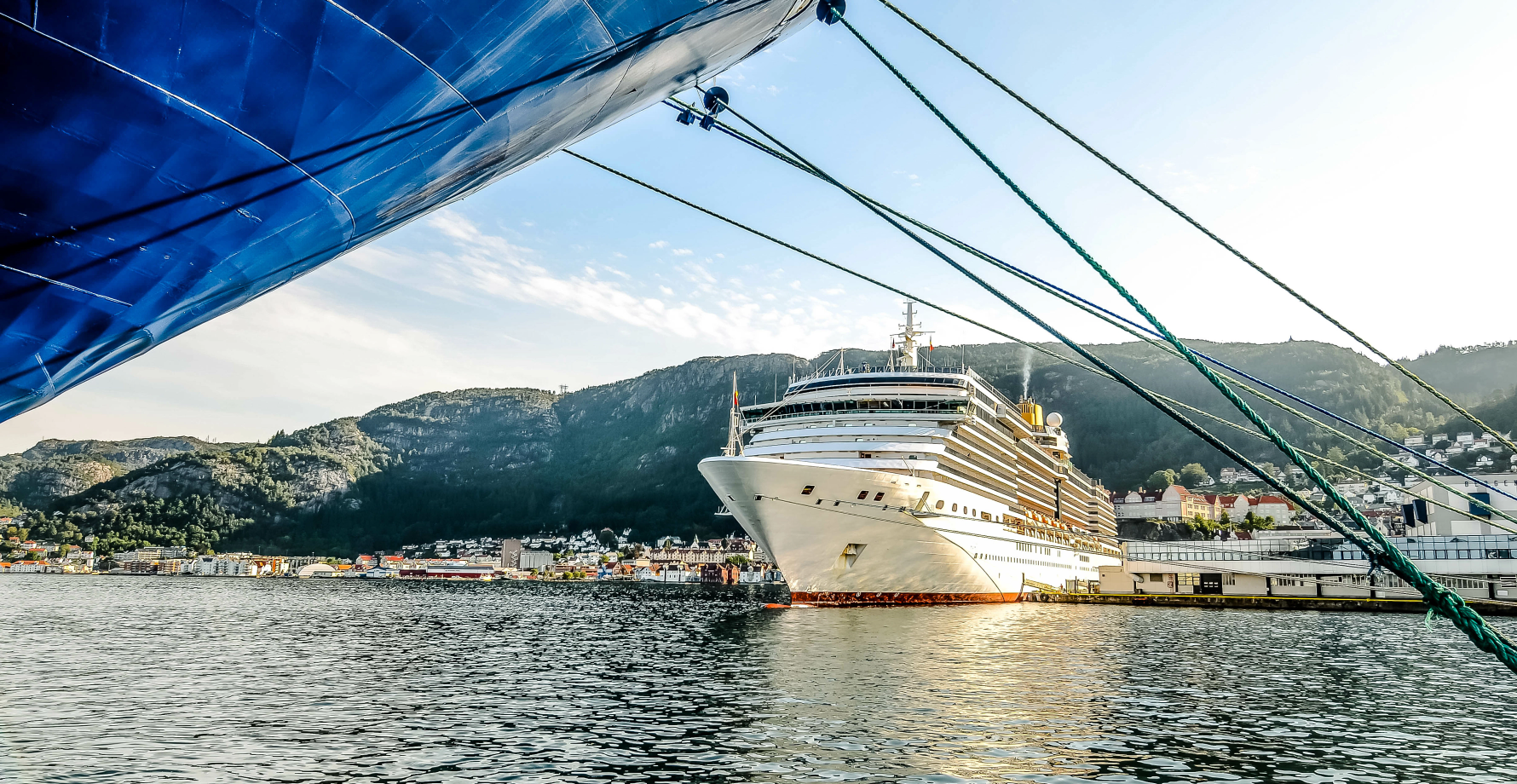 Cruiseskip ved Skoltegrunnskaien.