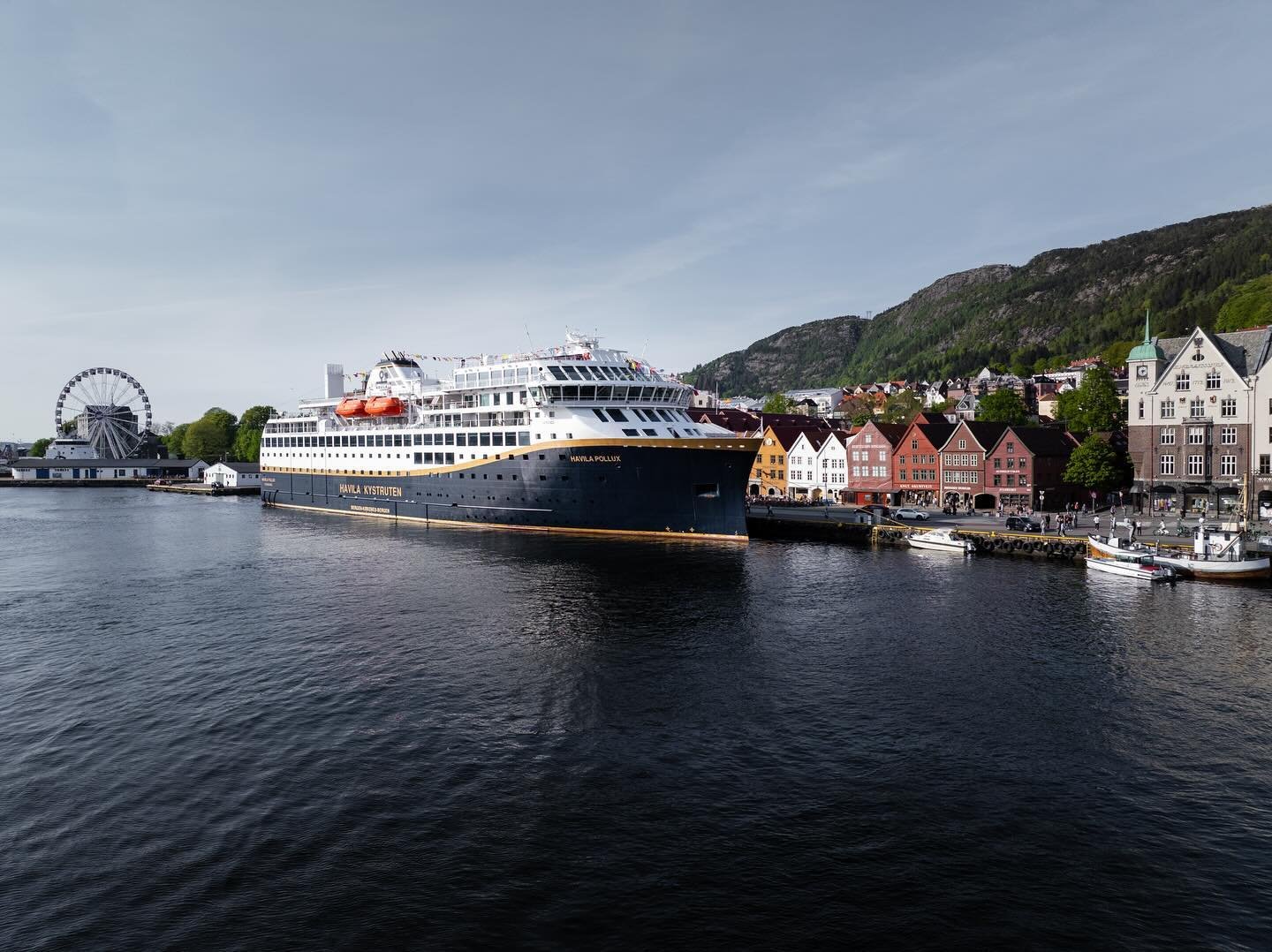 havila Pollux at Bryggen in Bergen