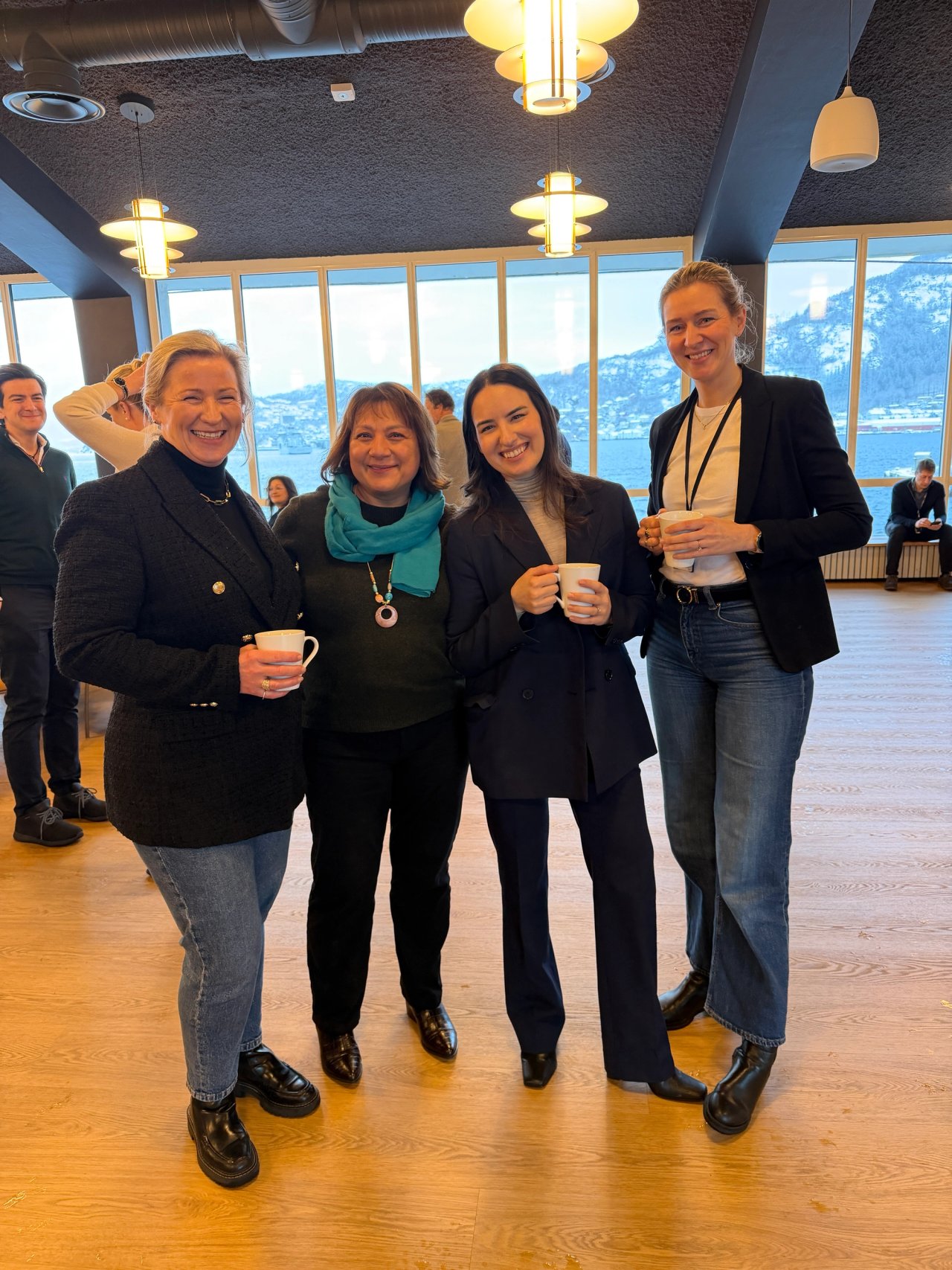 From left; Monica Berstad, Cruise Norway, Sandra Diana Bratland, Carnival Corporation, Ingrid Leikvoll Enge, Bergen Havn