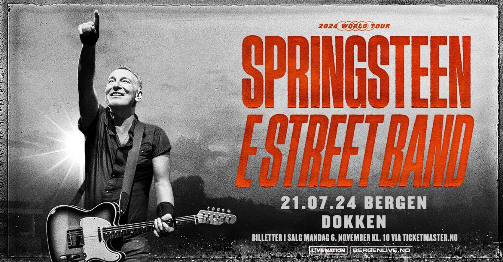 Bruce Springsteen is going to perform in the Port of Bergen