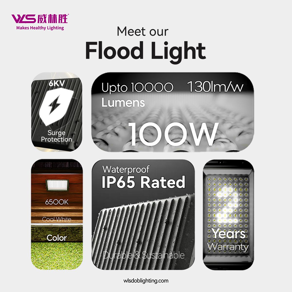 High-PF DOB DIP Switch Floodlight