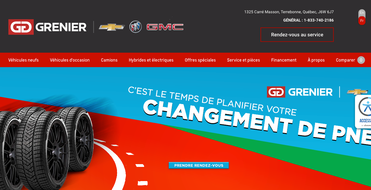 Grenier Chevrolet Buick GMC screenshot