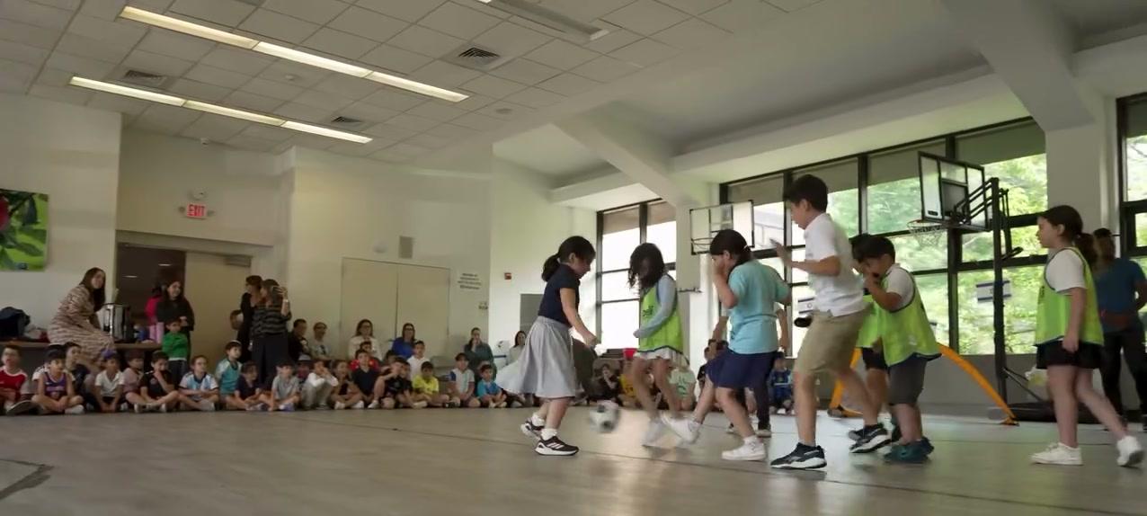 Students playing a tournament game in the Garden Room