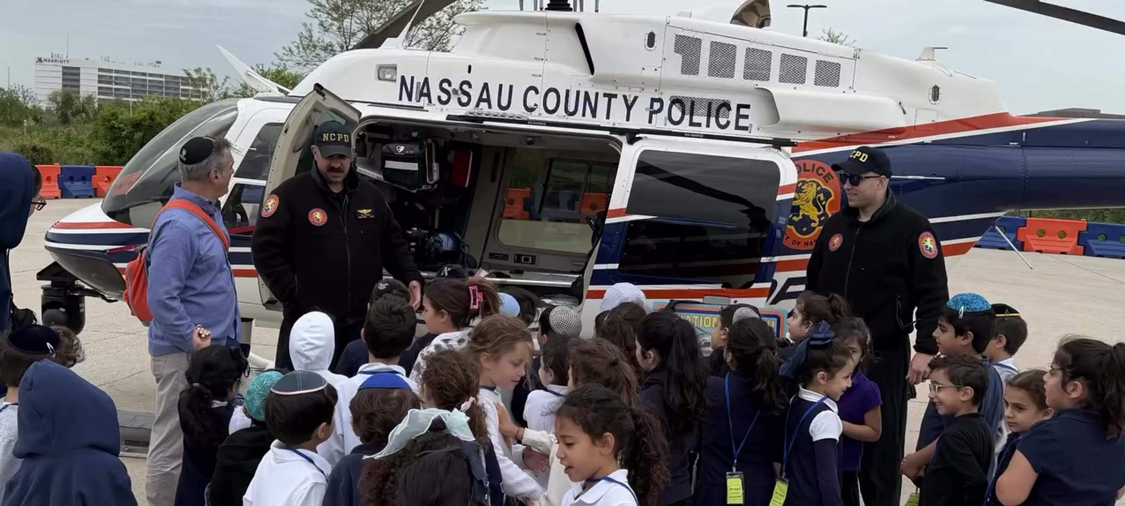 Students visiting the Nassau County Police