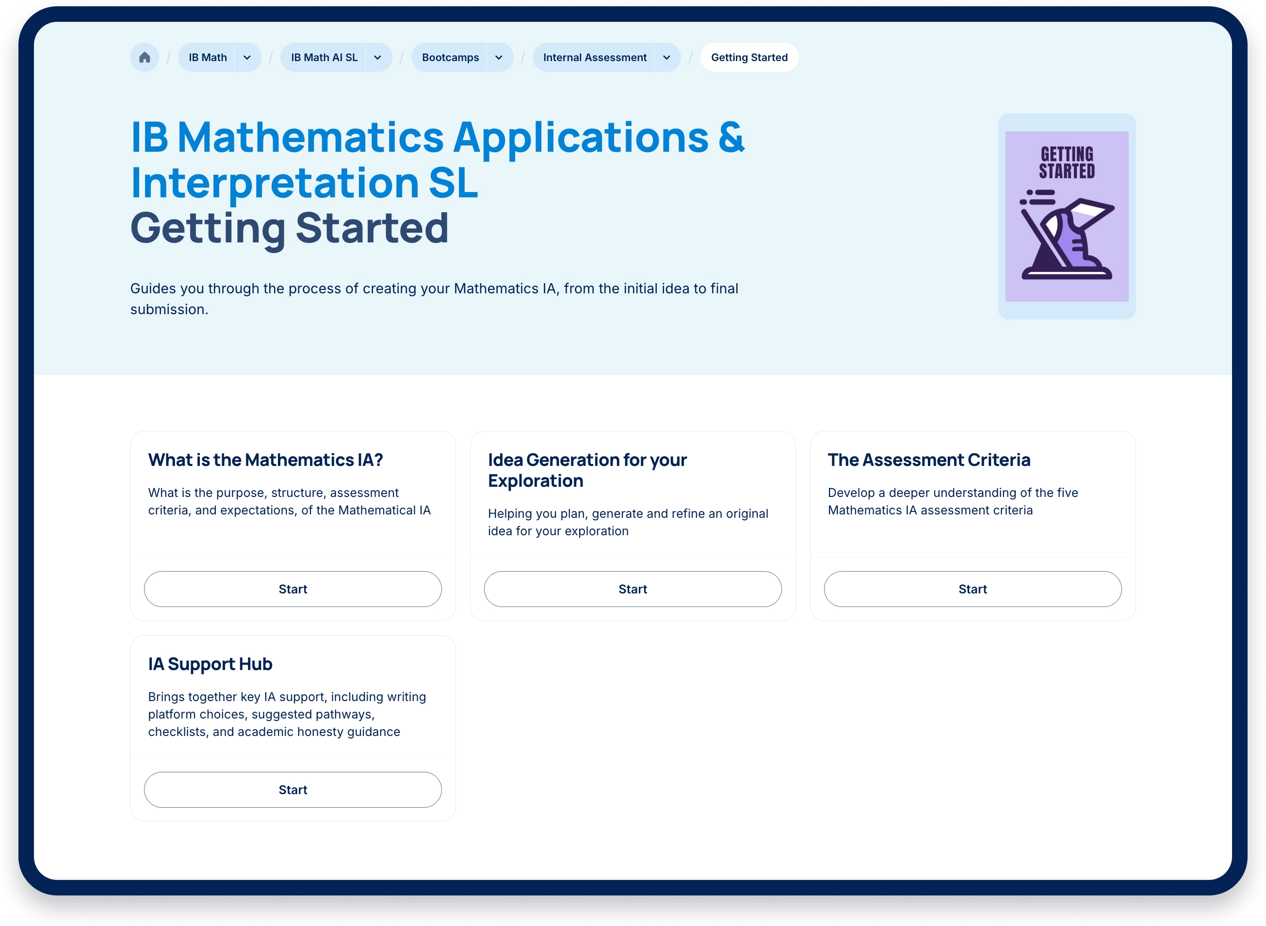 Example Getting Started section