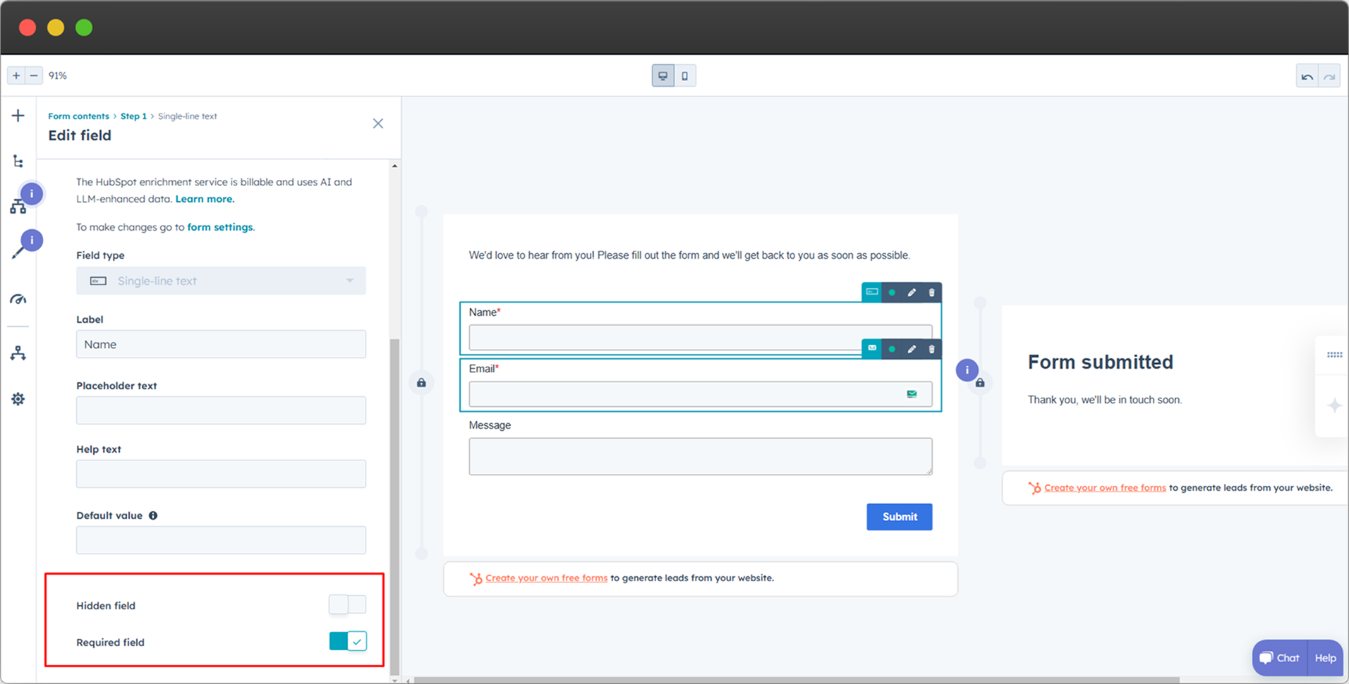 Form validation