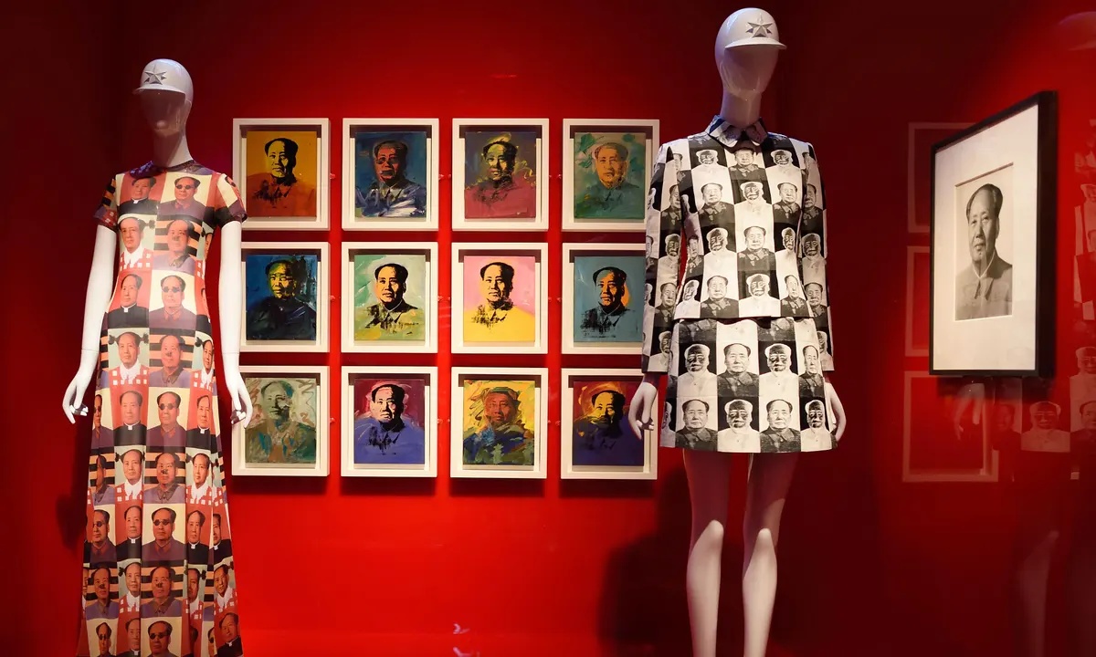 Tam's iconic Mao Zedong-inspired dress on display at the Metropolitan Museum of Art. Photo: Vivienne Tam