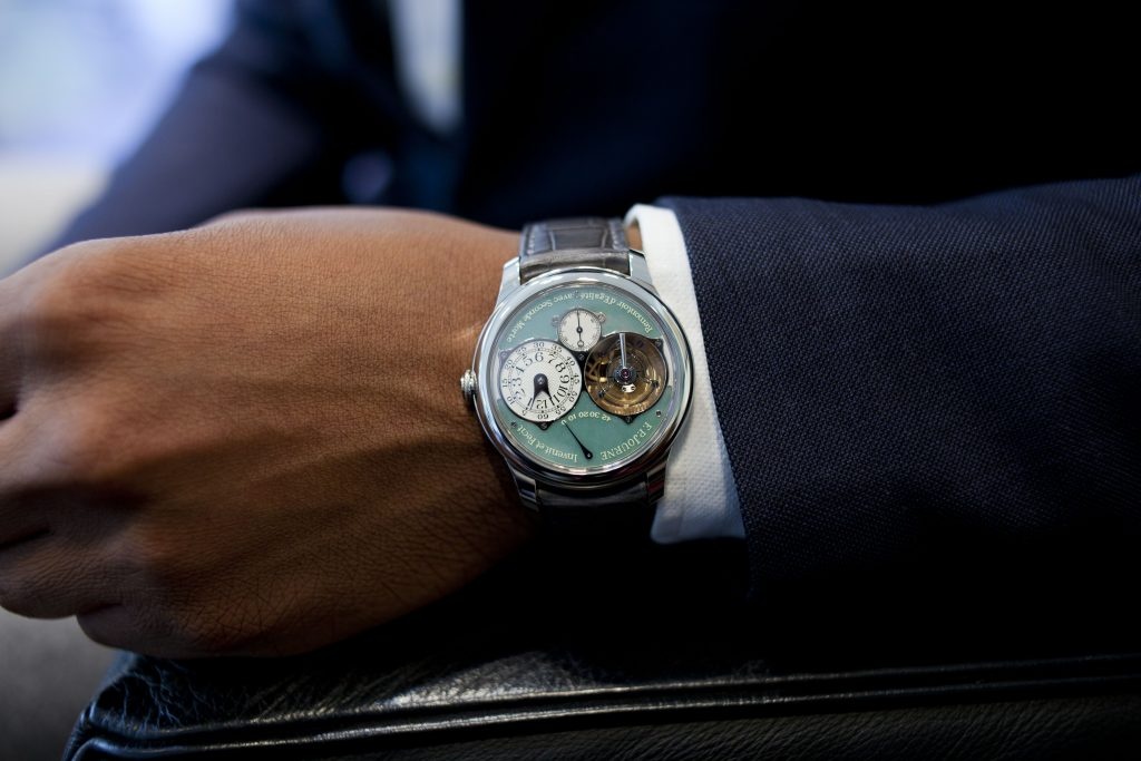 F.P. Journe's Tourbillon Souverain made with jade. (Courtesy Photo)