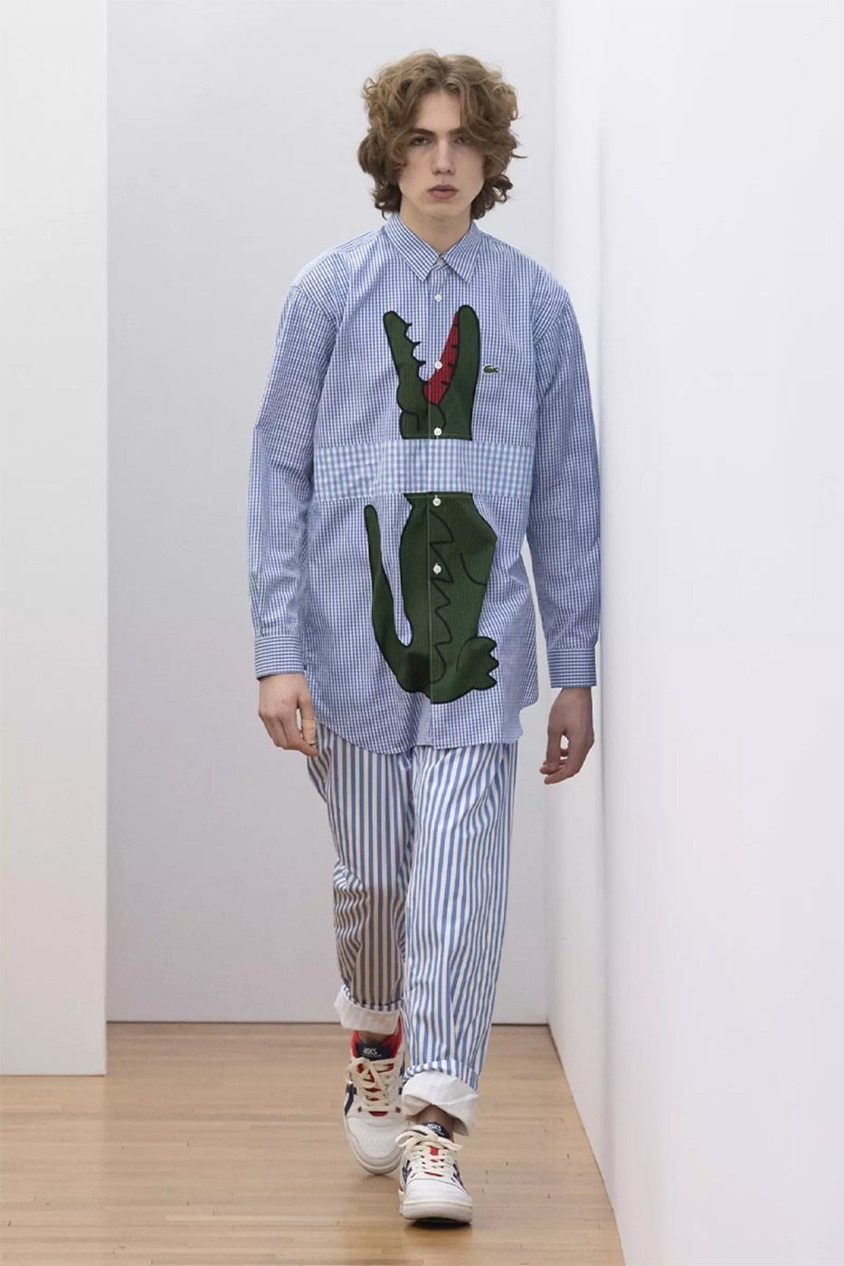 Comme Des Garçons Shirt's Fall 2023 featured playful Lacoste designs. Photo: Comme des Garçons Shirt