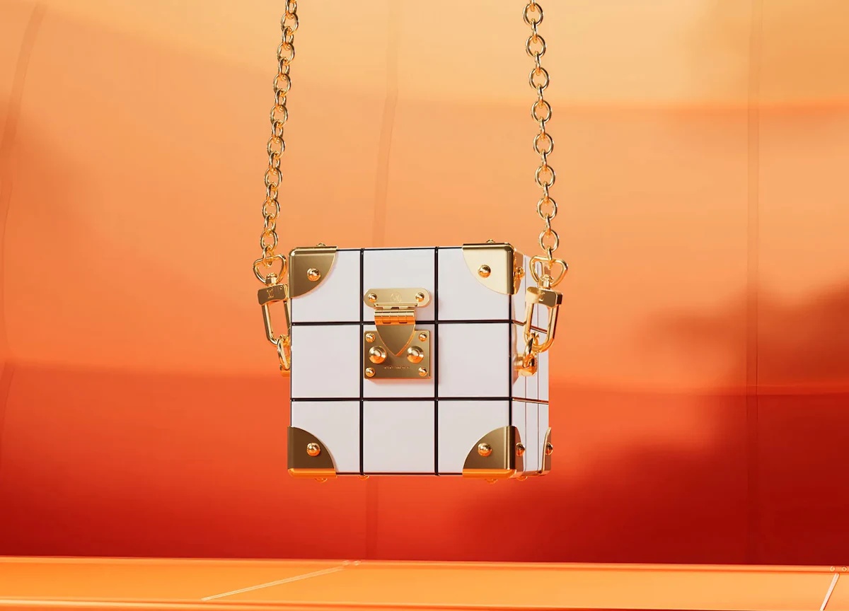 The brand's phygital mini-trunk, inspired by Nicolas Ghesquière's Spring/Summer 2024 showcase. Photo: Louis Vuitton