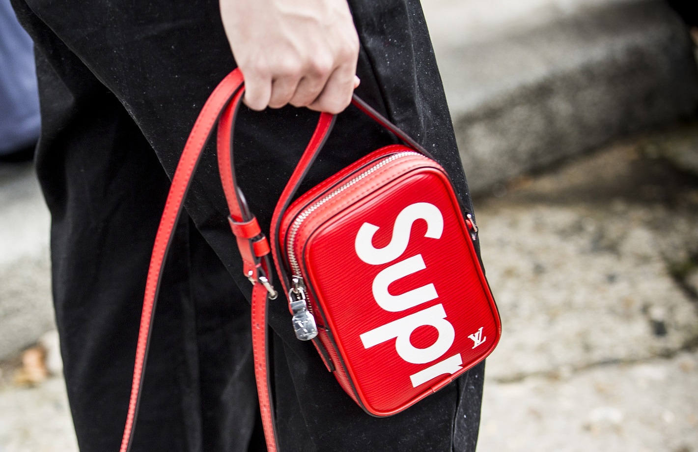 Supreme Italia, which is the copycat of the real luxury streetwear brand Supreme from New York, opened its first retail store in Shanghai on March 6. Photo by Claudio Lavenia/Getty Images