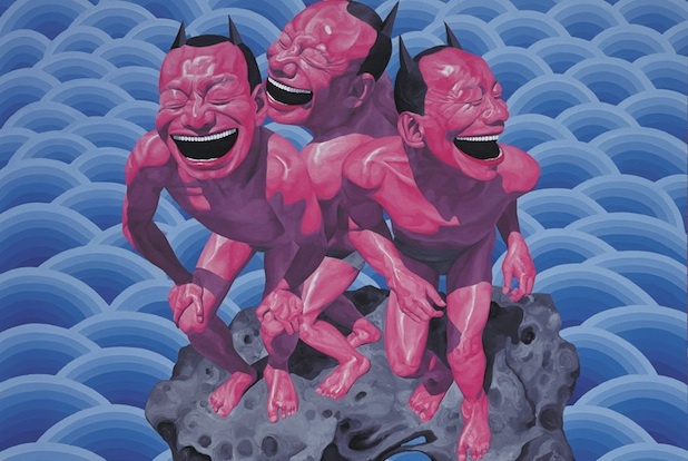 Yue Minjun, "Isolated Island," (2010) (detail)