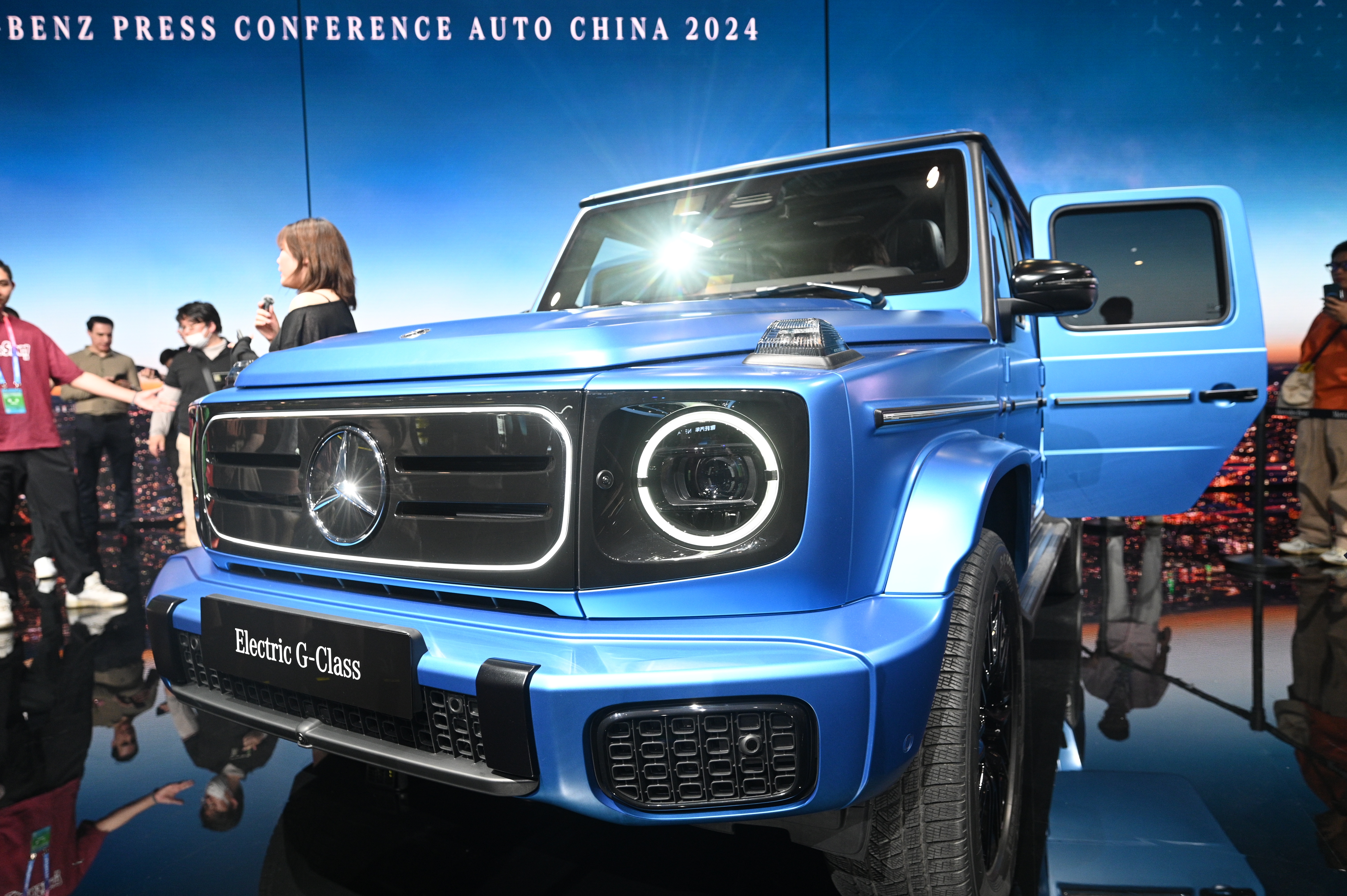 A Mercedes-Benz G-Class electric offroad vehicle is on display during the 2024 Beijing International Automotive Exhibition at China International Exhibition Center in Beijing's Shunyi District, on April 25, 2024. Photo: Ghetty Images 