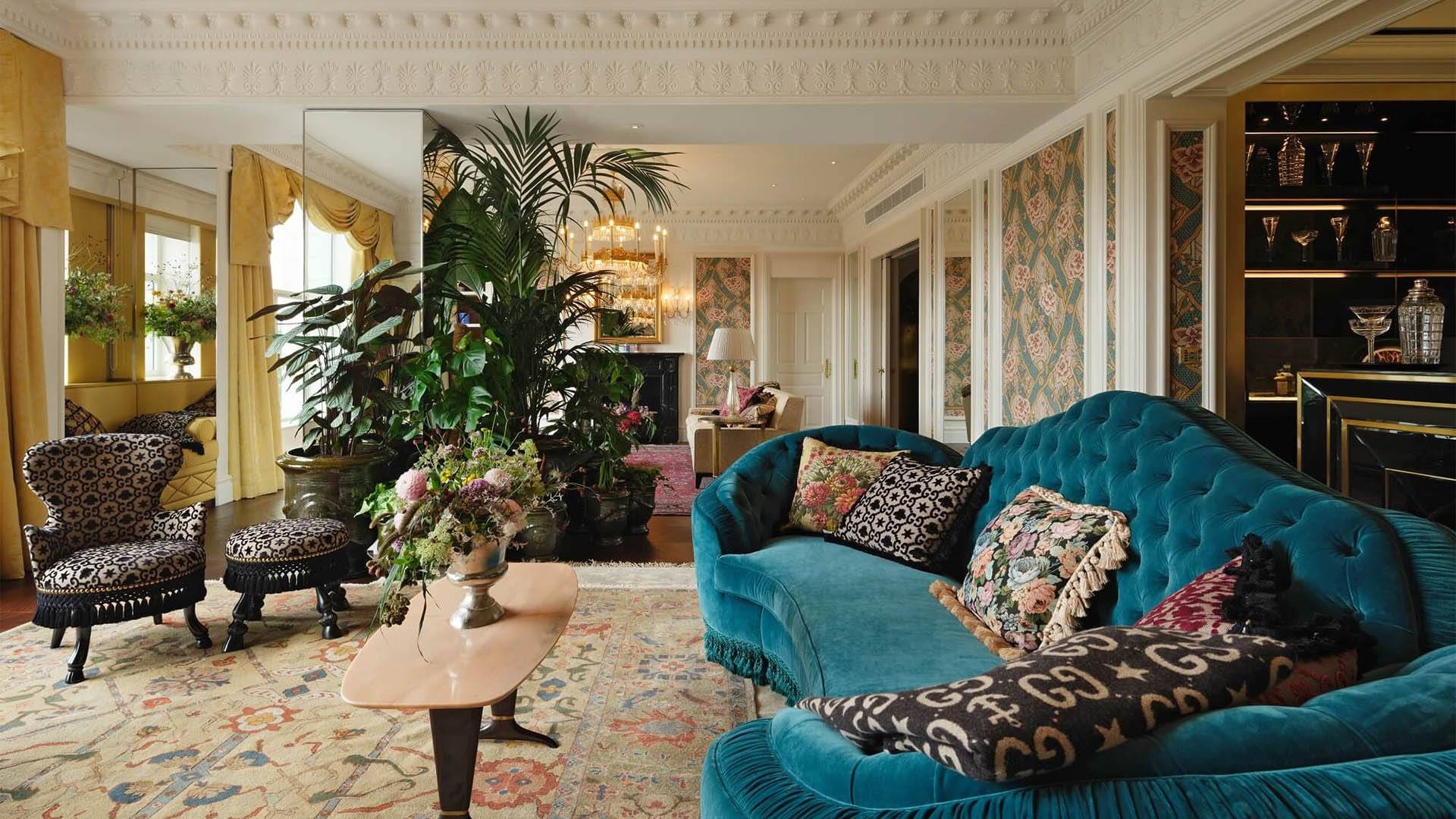 Marking Gucci's 100th anniversary, The Savoy's Royal suite got Guccified in 2021. Photo: The Savoy x Gucci