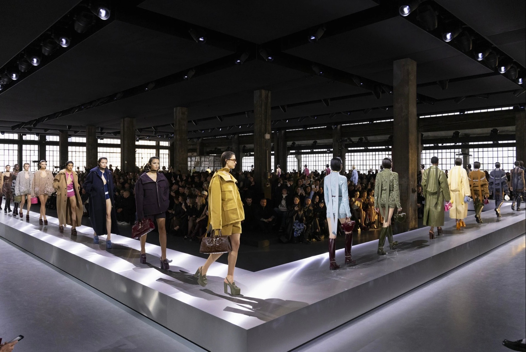 Gucci's Fall Winter 24/25 runway finale. Image: Gucci