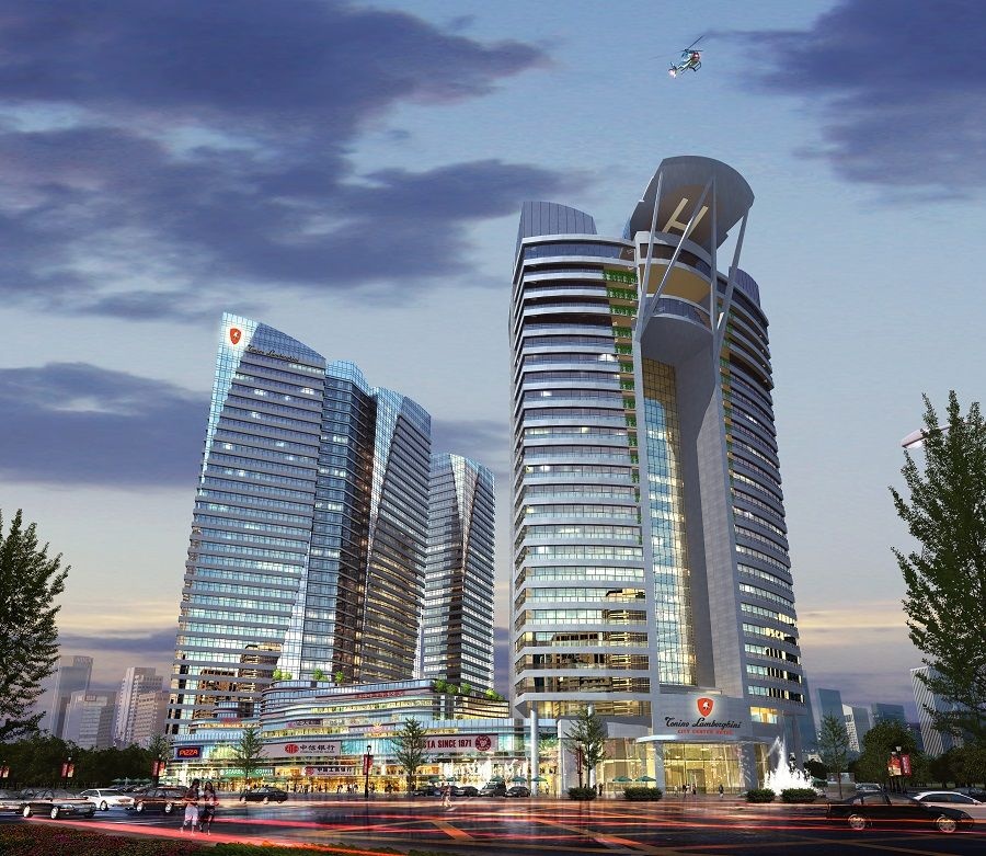 A rendering of Tonino Lamborghini's real estate project in Zhengzhou. Courtesy photo