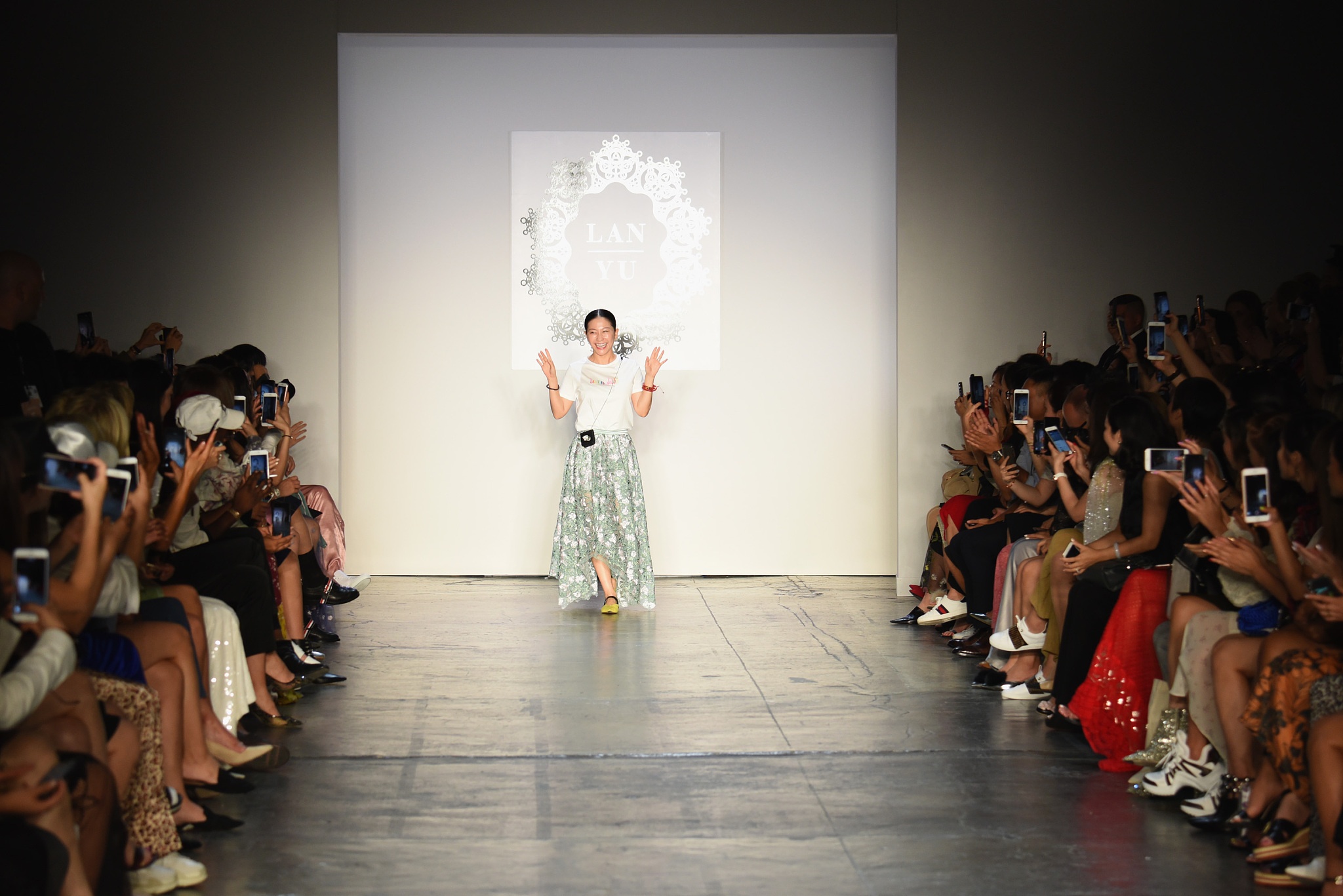 A model walks the runway during the LANYU S/S 2019 fashion show during New York Fashion Week at Industria Studios on September 6, 2018 in New York City. Photo: VCG