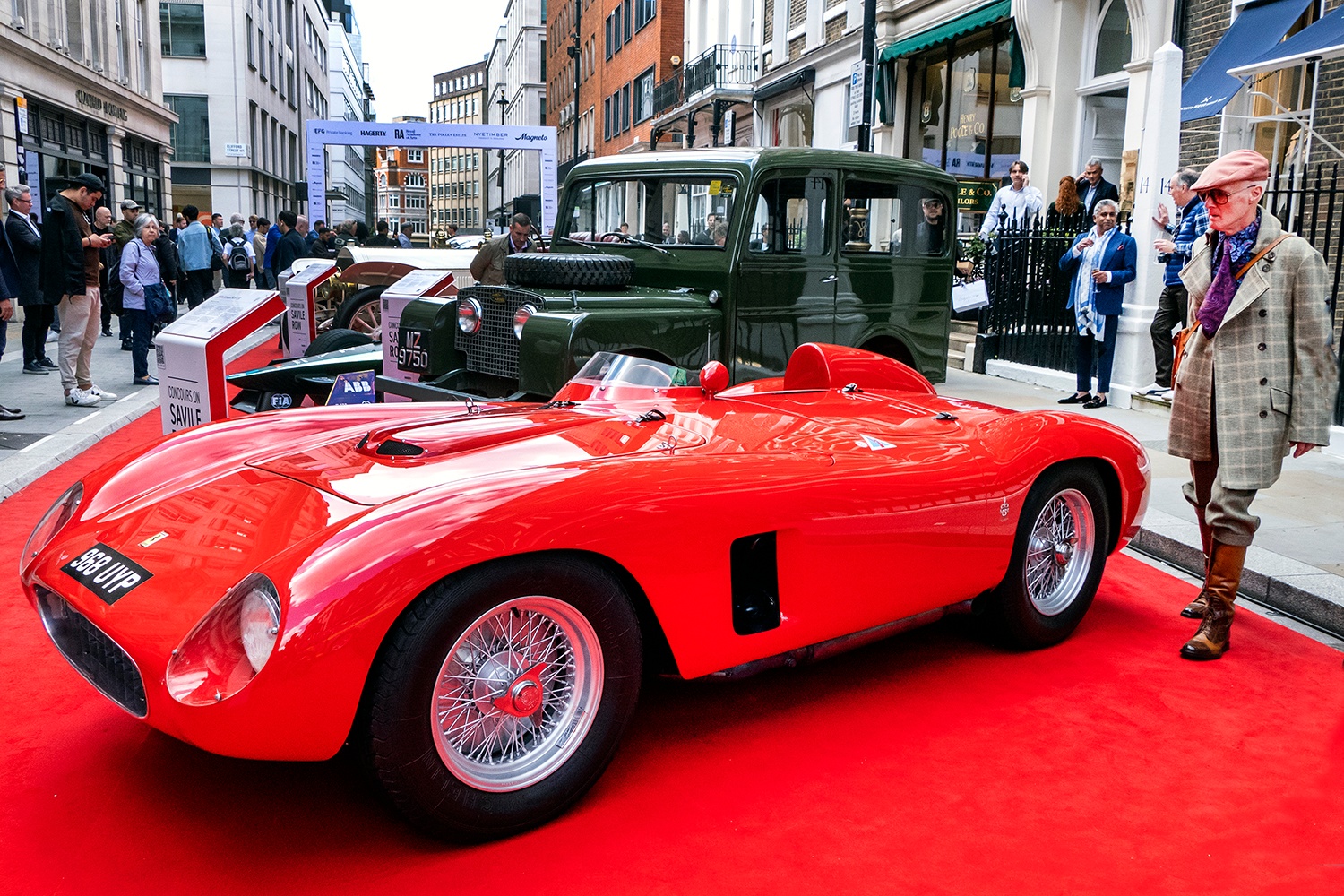 The 1956 Ferrari 500 TR that won the People’s Choice award. Photo: Martyn Goddard.