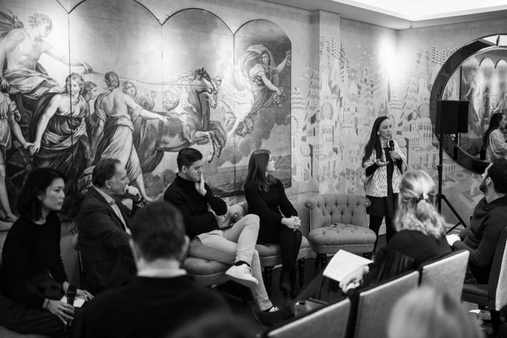 Elisa Harca, right, and her panelists. Photo: Daniel Murray