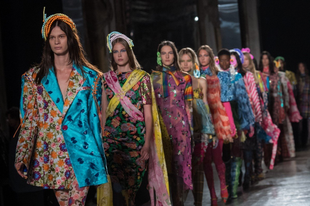 Shuting Qiu describes her flamboyant aesthetic and craftsmanship on show at Milan Fashion Week as ‘modern couture’.