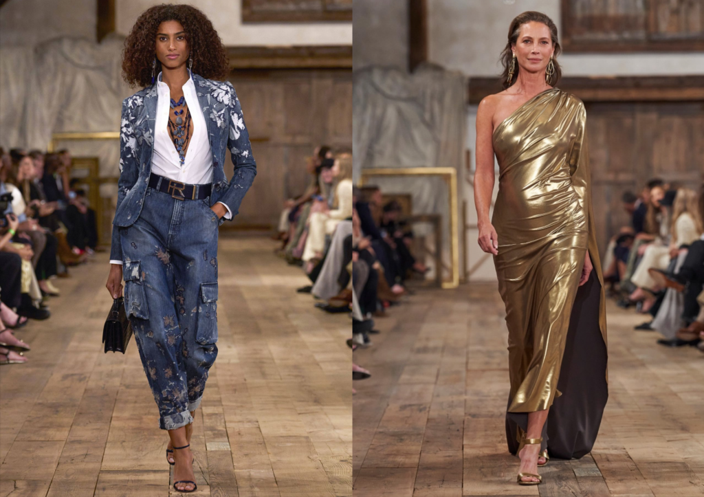 Ralph Lauren's return to the NYFW calendar brought opulence and glamor to the runway. Photo: CNN