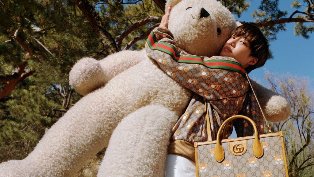 In 2021, Gucci collaborated with EXO member Kai on a teddy bear-inspired collection. Photo: Gucci