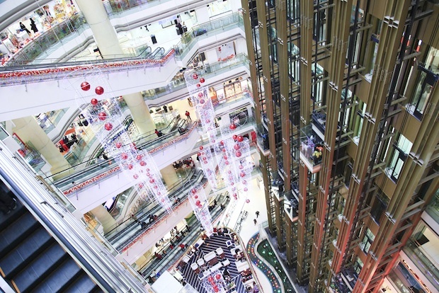 The interior of a Shanghai shopping mall. (Shutterstock) 
