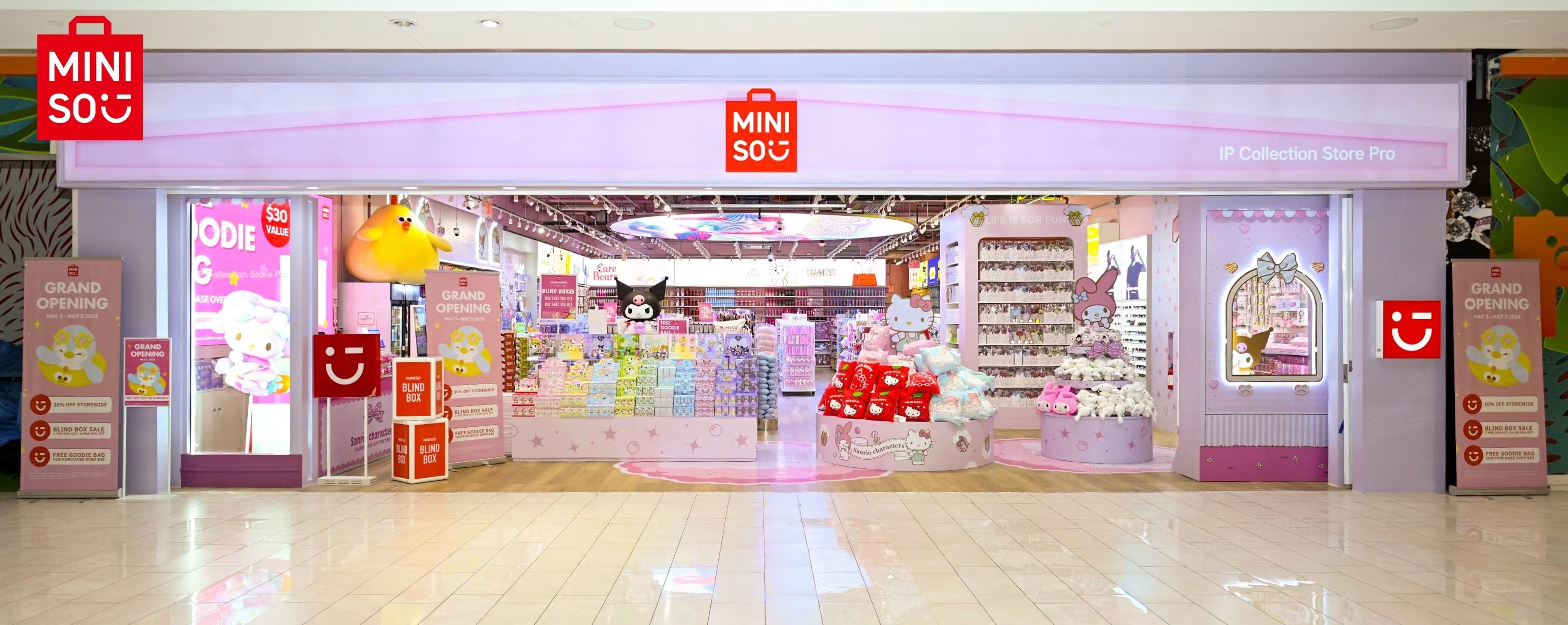 New Jersey’s American Dream Mall hosts Miniso’s first IP Collection Store in the US. Photo: Miniso