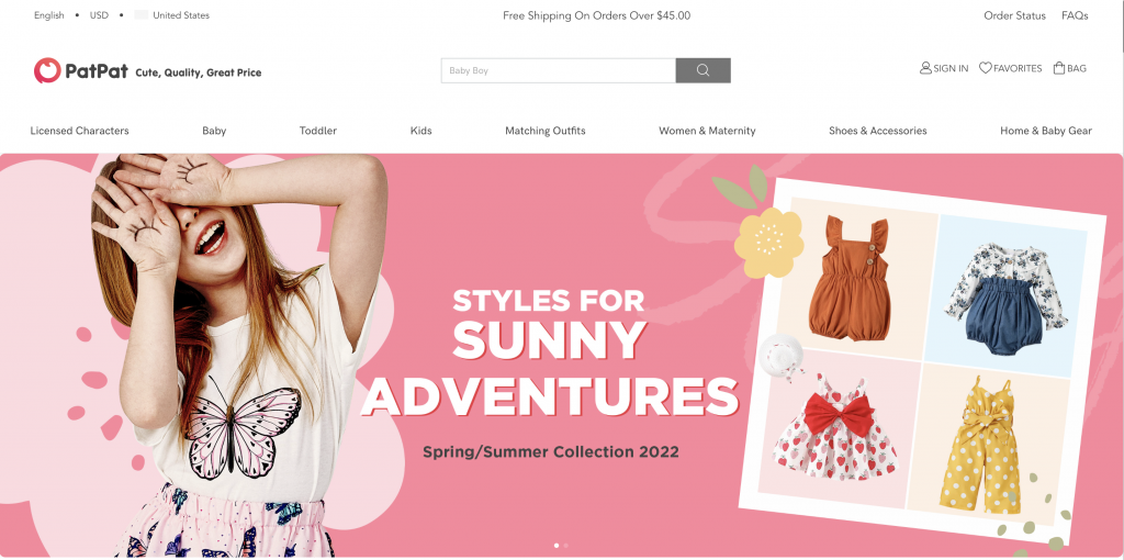 Shein kidswear sales