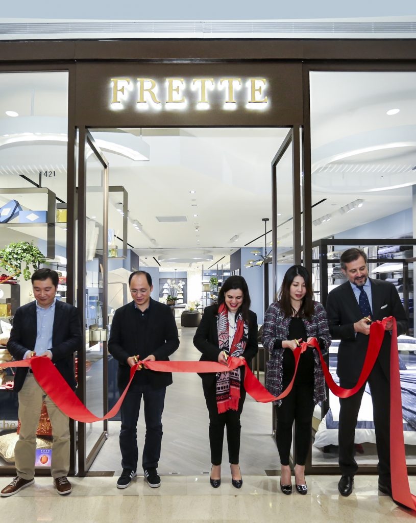 Italian luxury linen company Frette opened its Shanghai flagship store in Plaza 66. (Courtesy Photo).