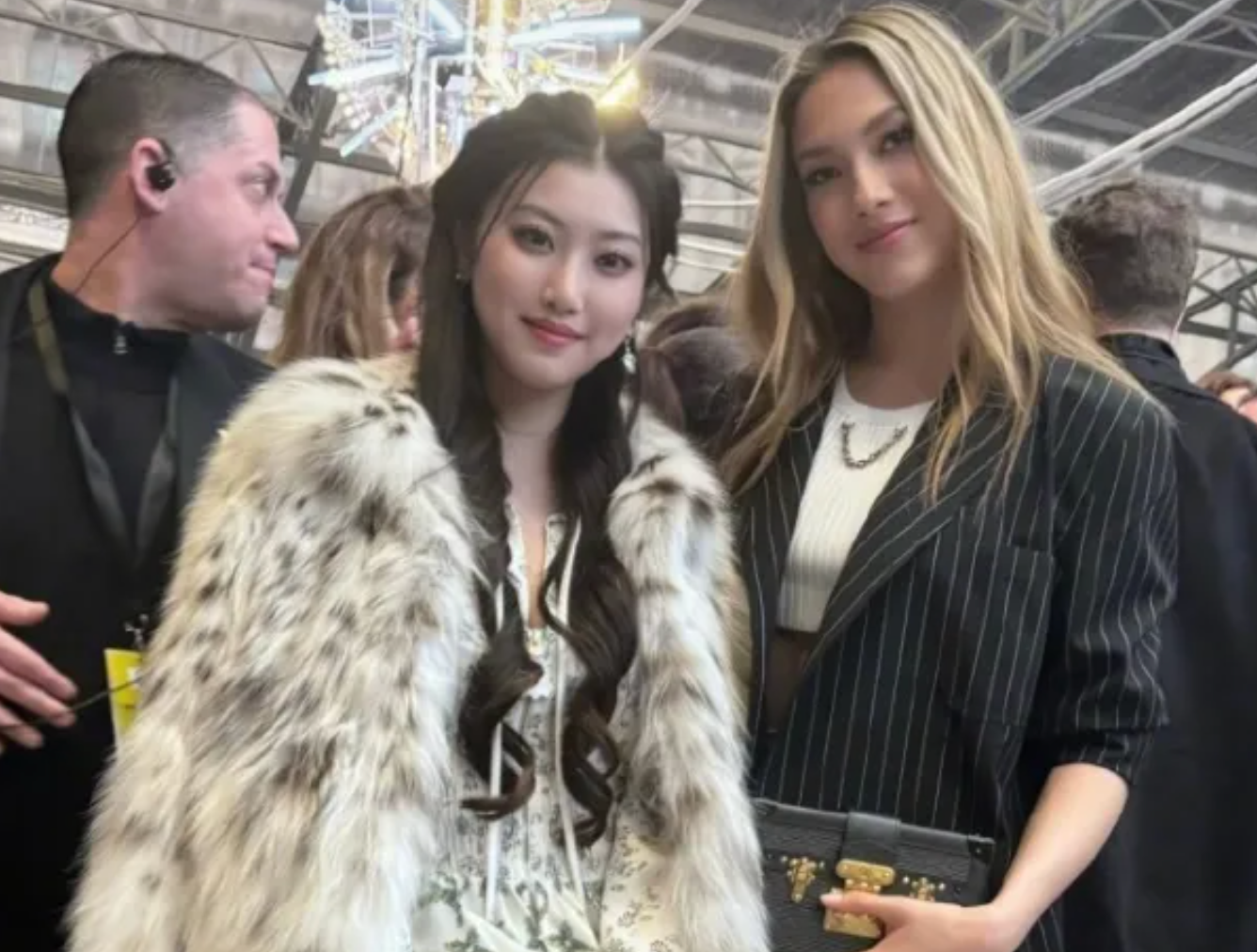 Instagram user Yvette (@yvetttttee_x) shared a picture on the platform featuring Elieen Gu, second right, purportedly taken at the Louis Vuitton post-show meet-and-greet. Photo: @yvetttttee_x/Instagram.