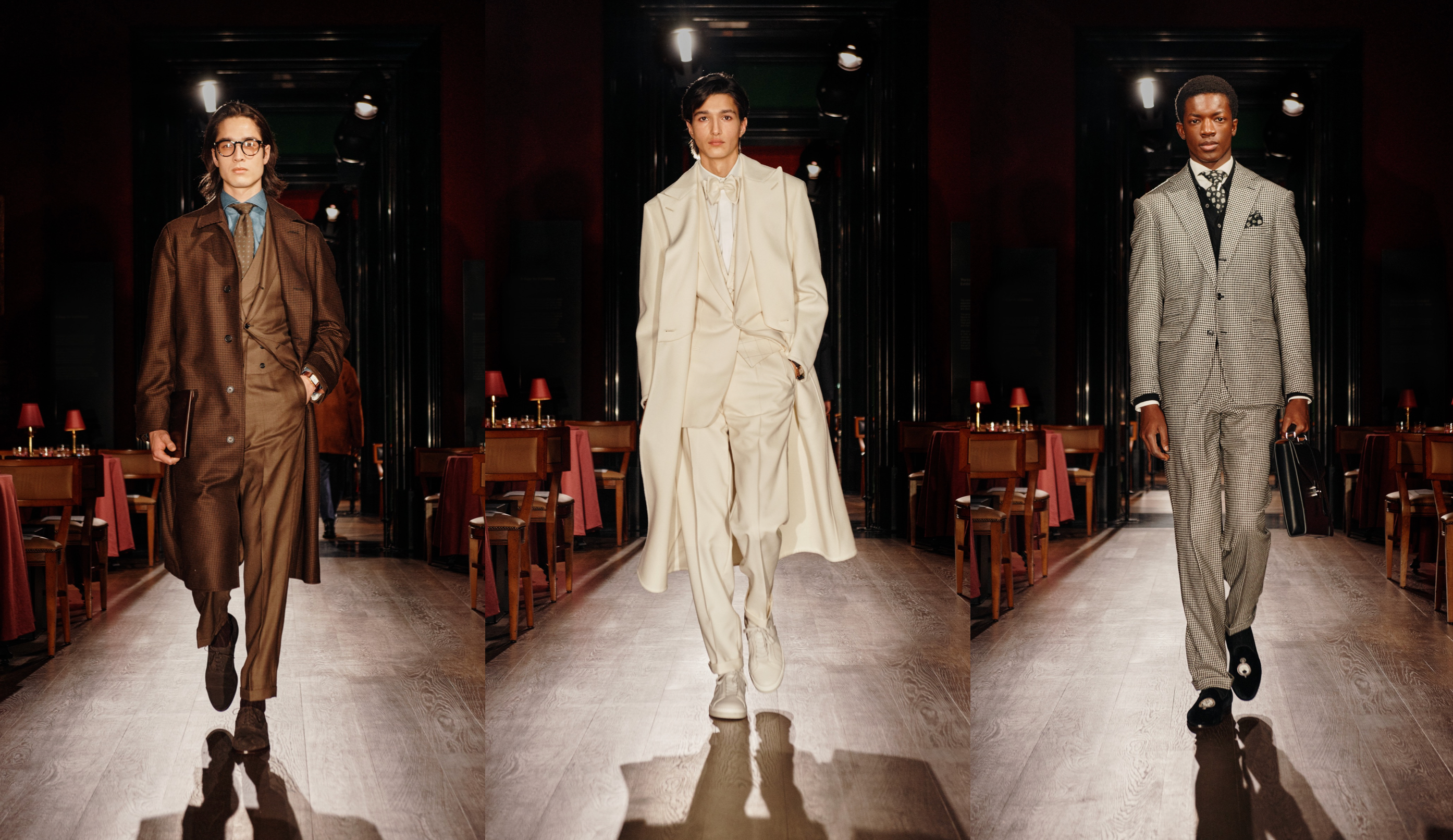 Creative Director Simon Holloway unveiled his debut collection for Dunhill during LFW on Friday. Will it mark the beginning of the brand's comeback era? Photo: Dunhill