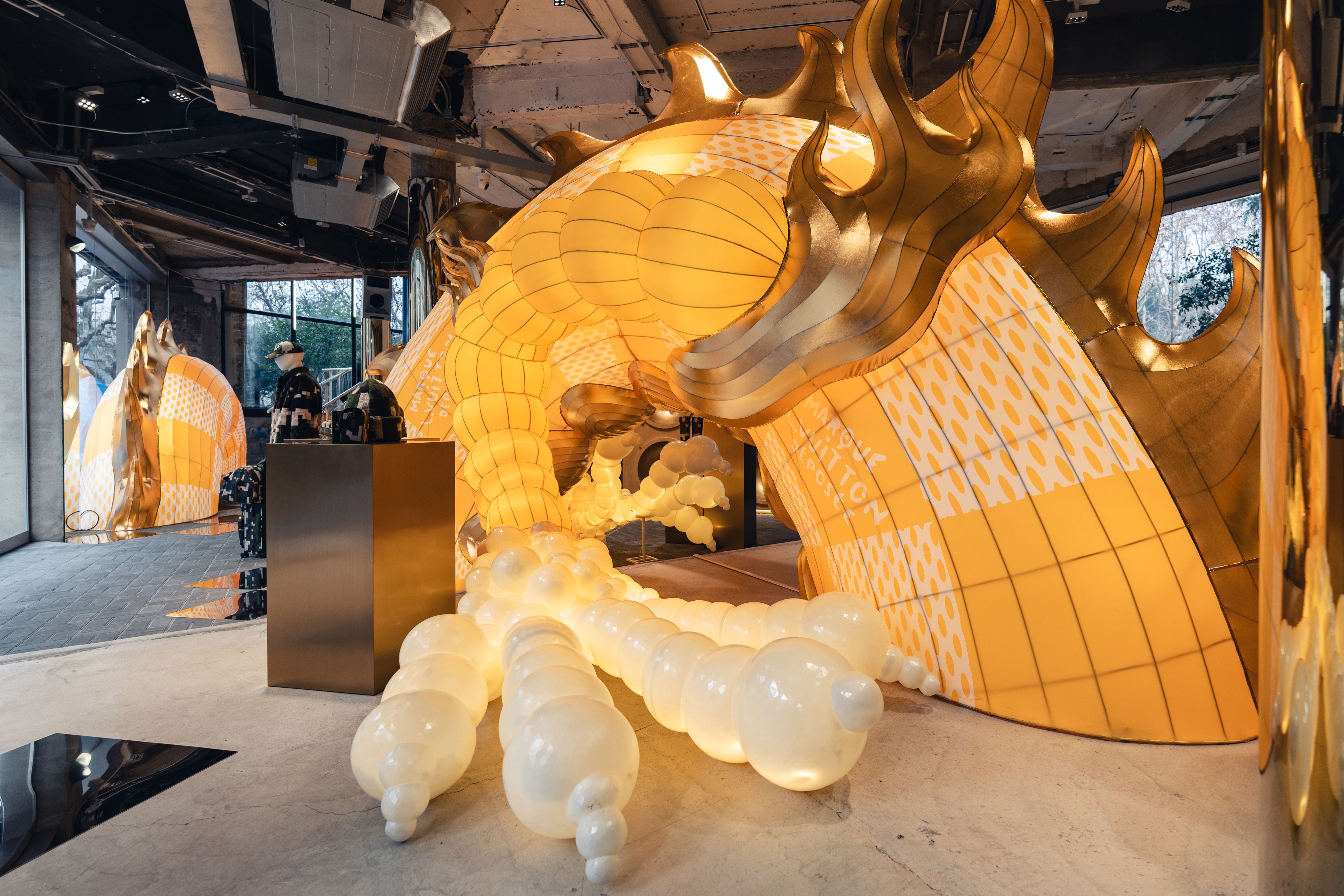 Louis Vuitton unveils 5 dragon sculptures across China for