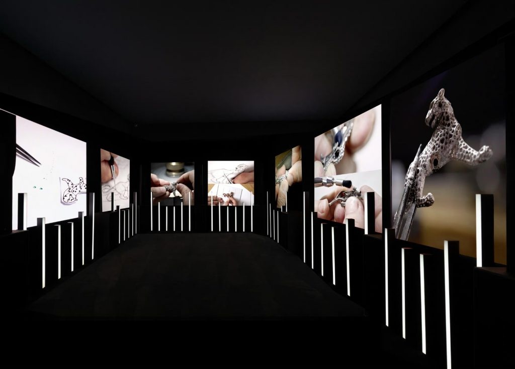 Cartier's "Into the Wild" exhibition pays tribute to the brand's iconic animal, the panther. Photo: Cartier
