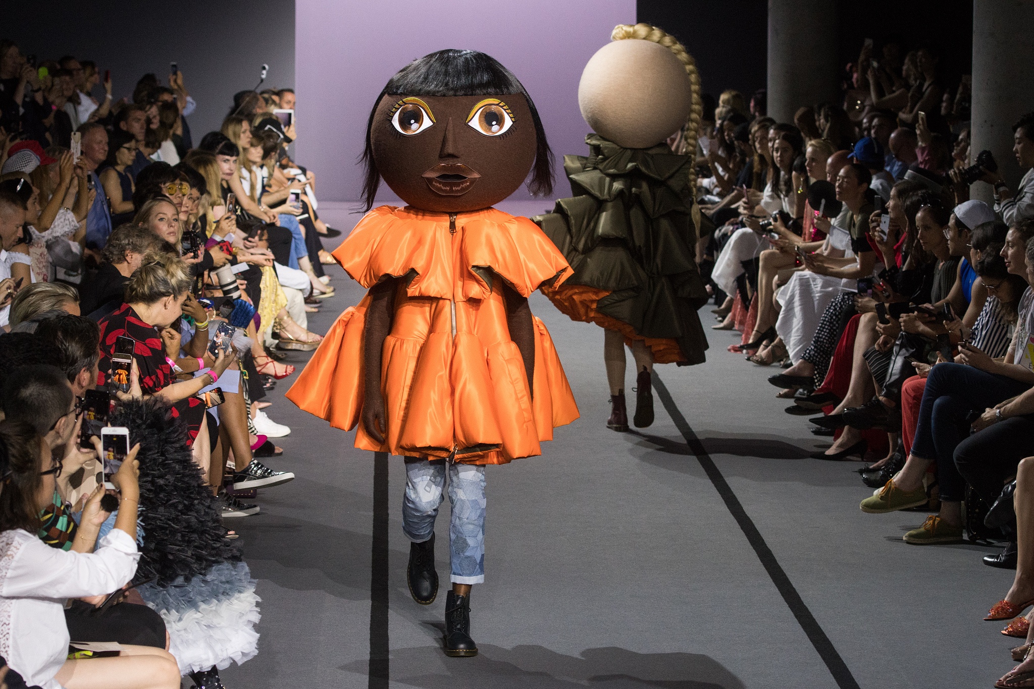 A model walks the runway during the Viktor & Rolf Haute Couture Fall/Winter 2017-2018 show as part of Haute Couture Paris Fashion Week on July 5, 2017 in Paris, France. (Photo by Victor Boyko/VCG)