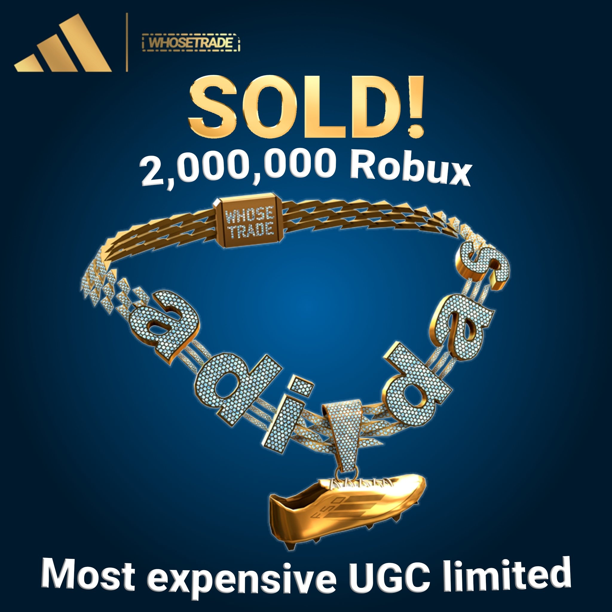 Adidas has sold the most expensive UGC item in Roblox. Image: X