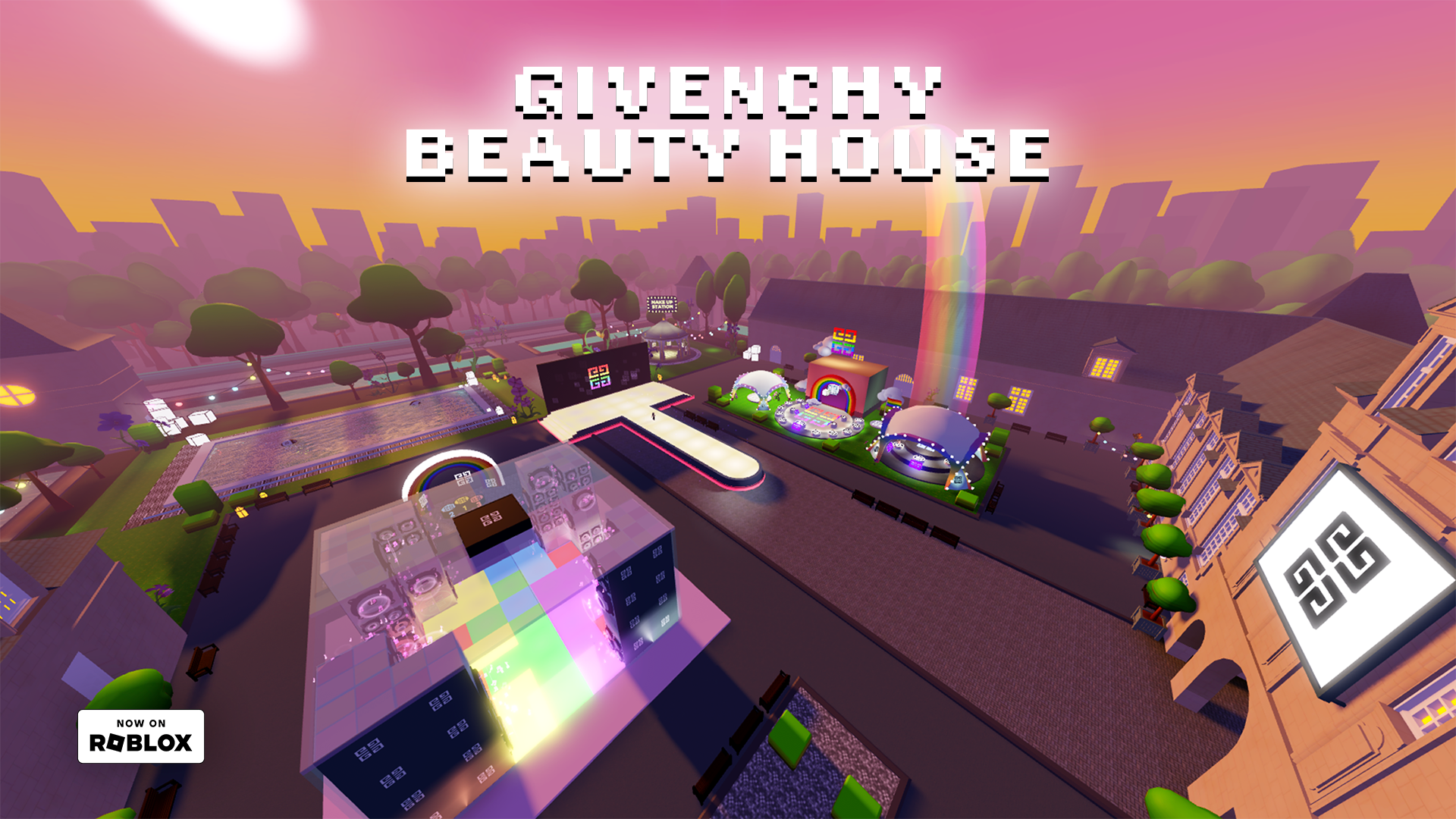 GIvenchy Beauty has given its Roblox destination a Pride-themed makeover. Image: Roblox