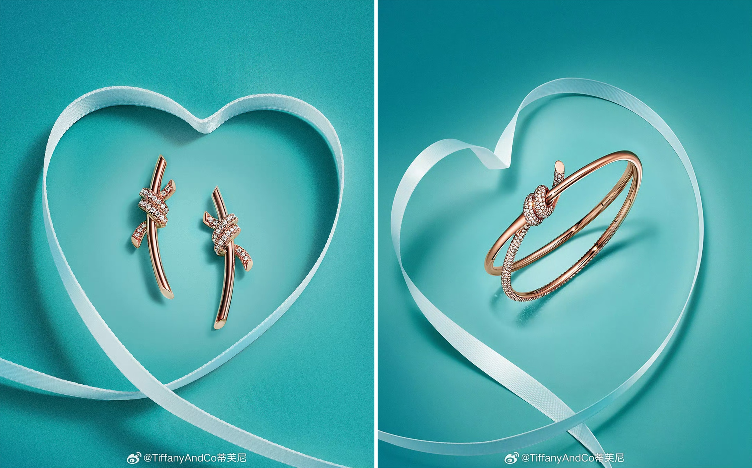For 520, Tiffany & Co. debuted a new Tiffany Knot pendant in China. Image: Tiffany