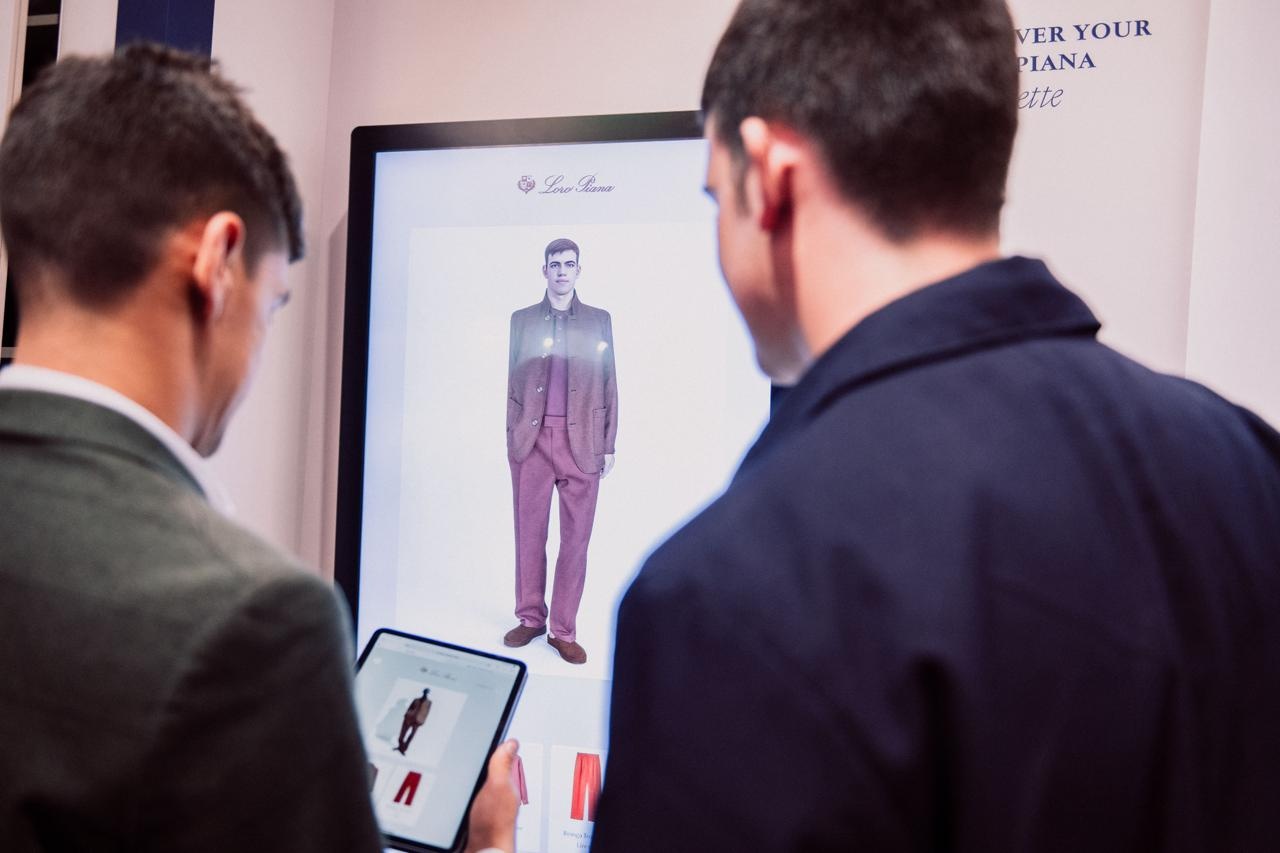 Loro Piana tapped AI for its virtual twin try-on service. Image: X