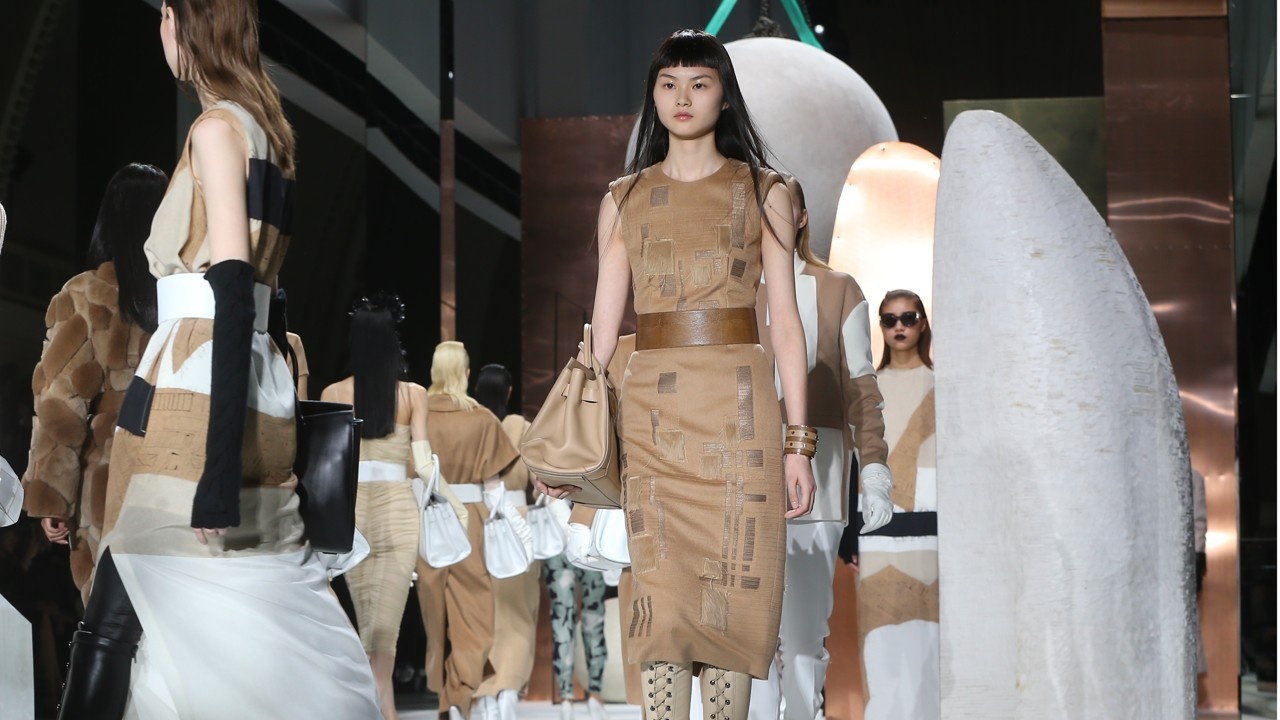 Chinese artist Liu Wei built the runway set where Max Mara's autumn collection was showcased. The collection was inspired by the artist. (Courtesy Photo)