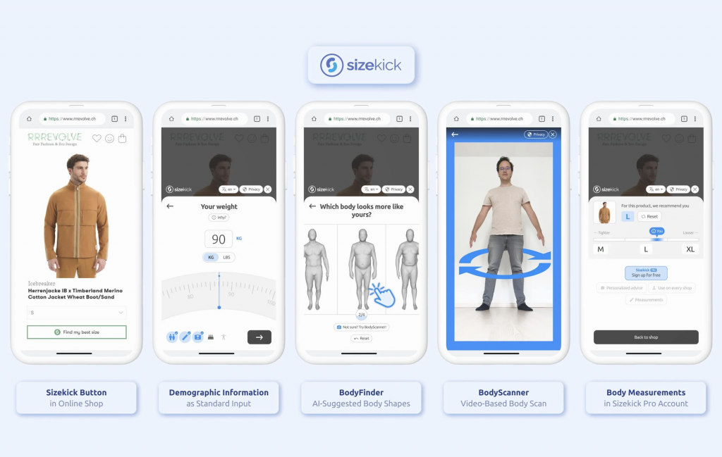 Munich-based Sizekick recently debuted its AI tool to reduce e-commerce returns rates. Photo: Sizekick