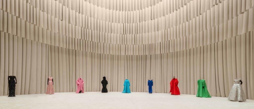 The Balenciaga couture installation at the Tank Shanghai museum. Photo: Courtesy of Balenciaga