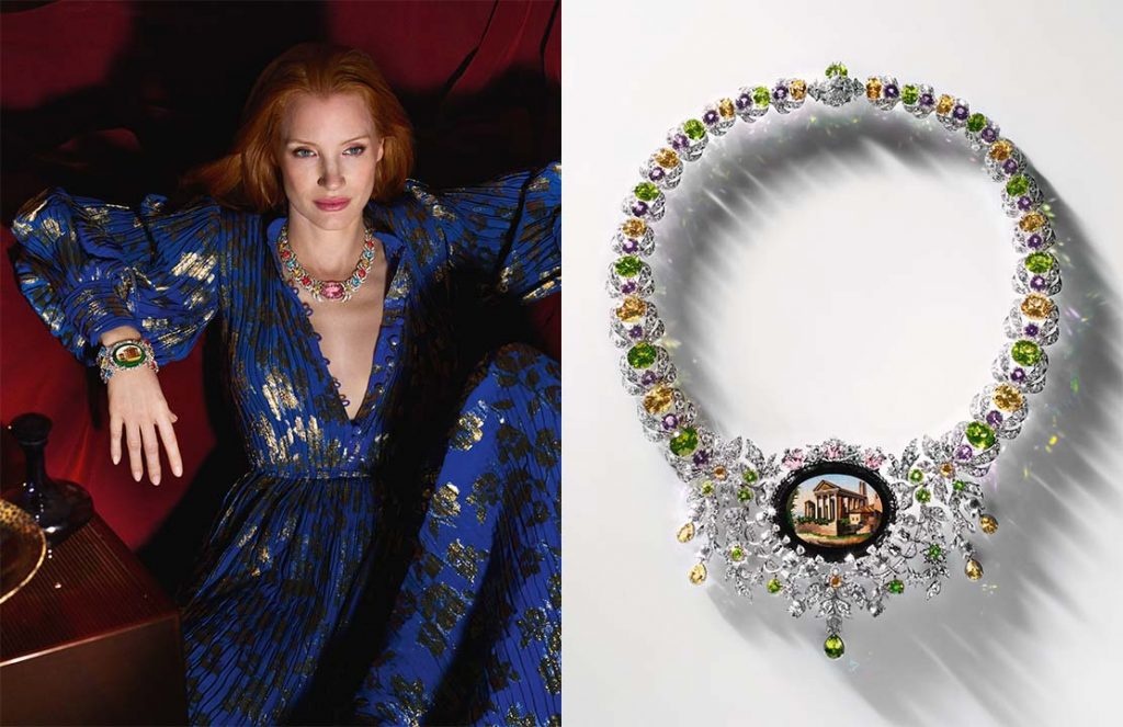 Jessica Chastain fronts a campaign presenting Gucci’s third high jewelry collection. Photo: Gucci