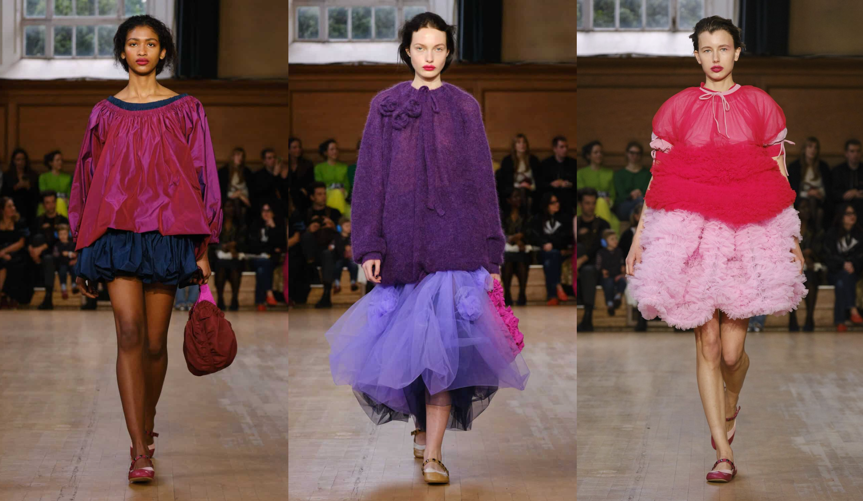 Molly Goddard's bulbous concoctions returned for FW24. Photo: Molly Goddard