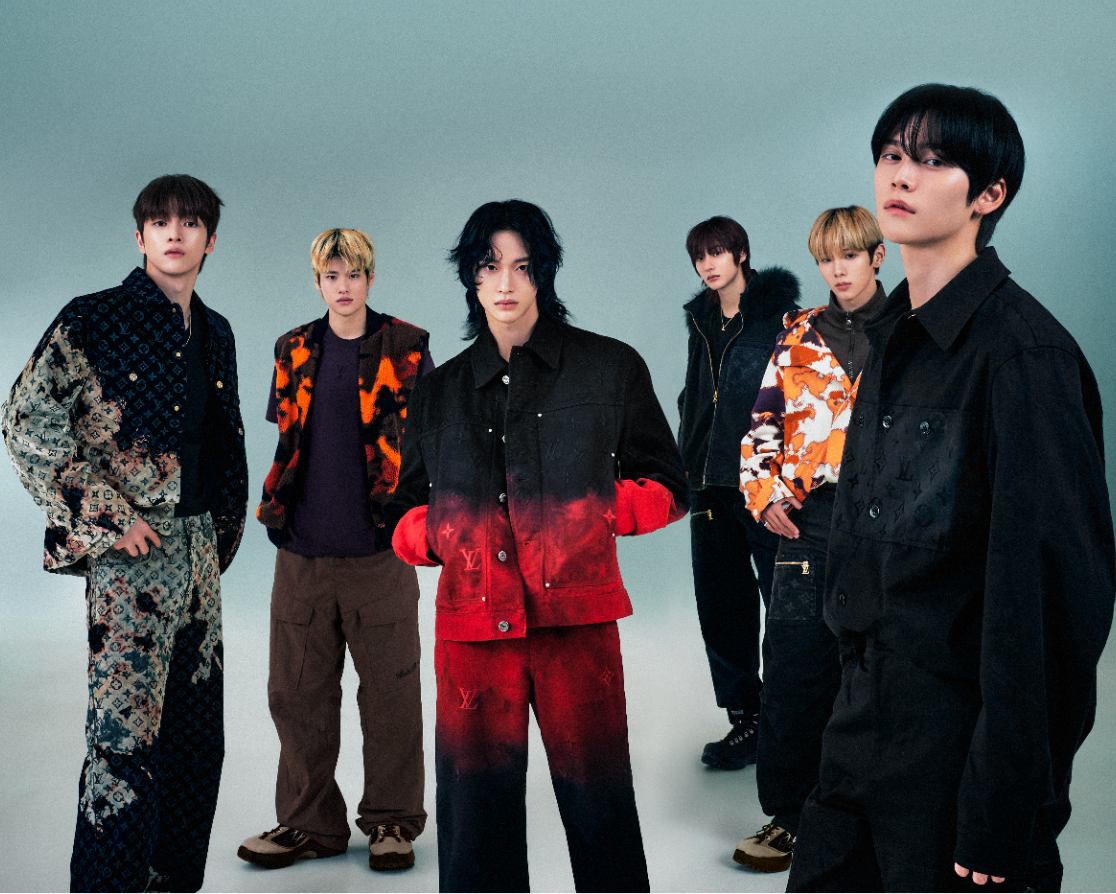 The French luxury house is betting on SM Entertainment’s rising stars: Shotaro, Eunseok, Sungchan, Wonbin, Sohee and Anton. Image: Louis Vuitton